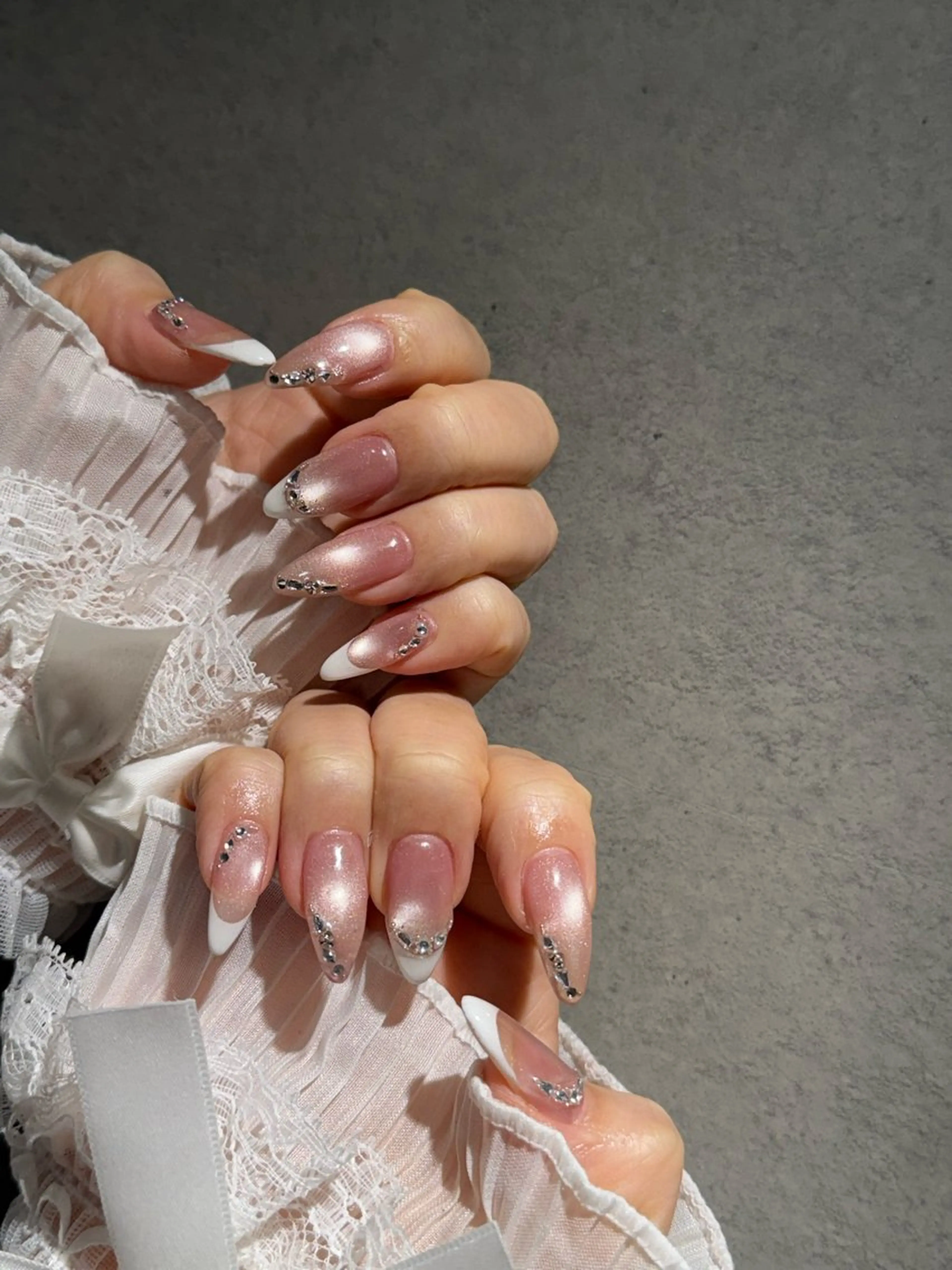 ネイル I-nailロング /ワンホン/キラキラのネイルデザイン