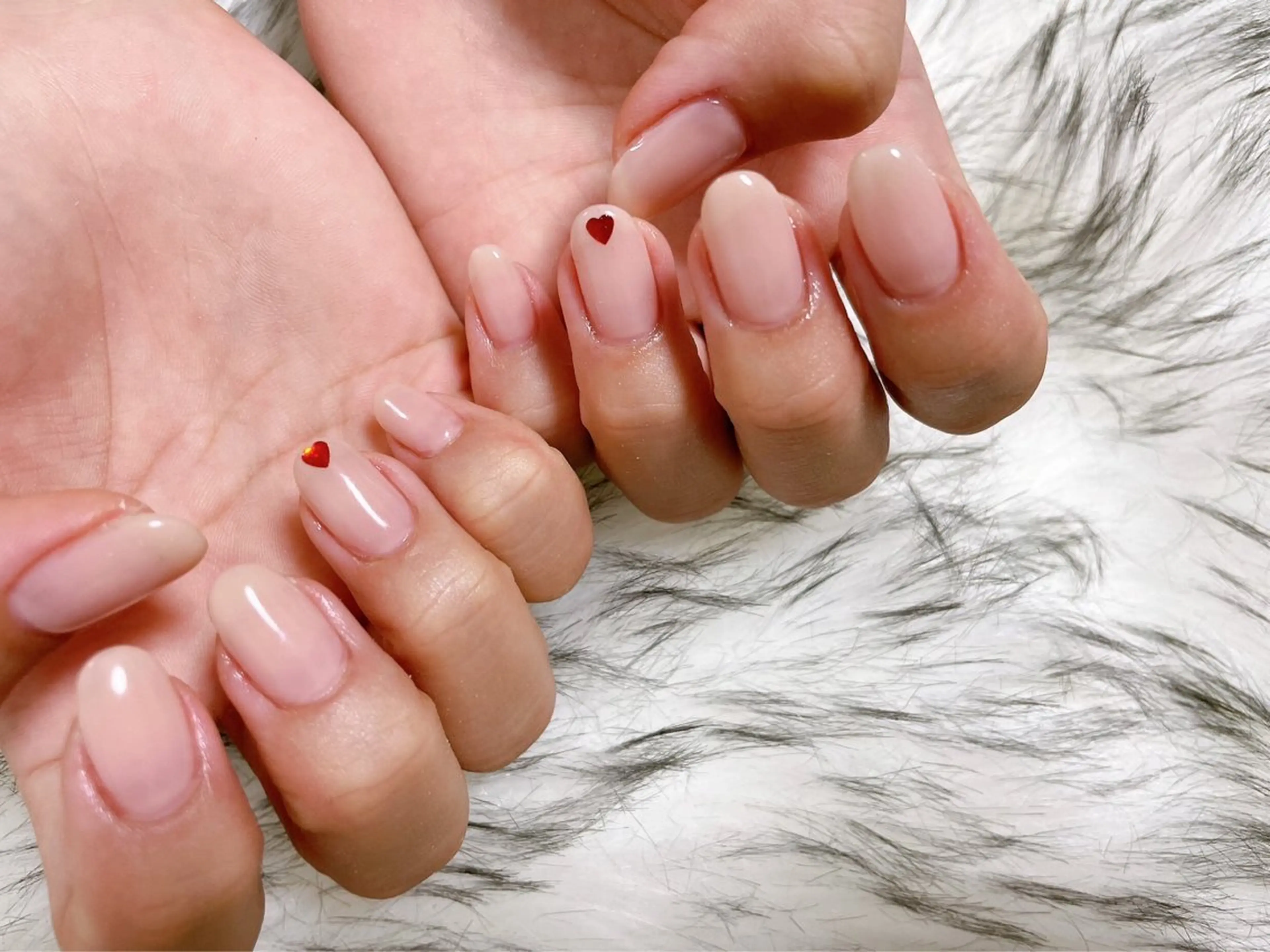 ネイル オーロラネイル フットネイル フレンチネイル ジェルネイル ハート ハンドネイル Mogu nail 二子玉川のネイルデザイン