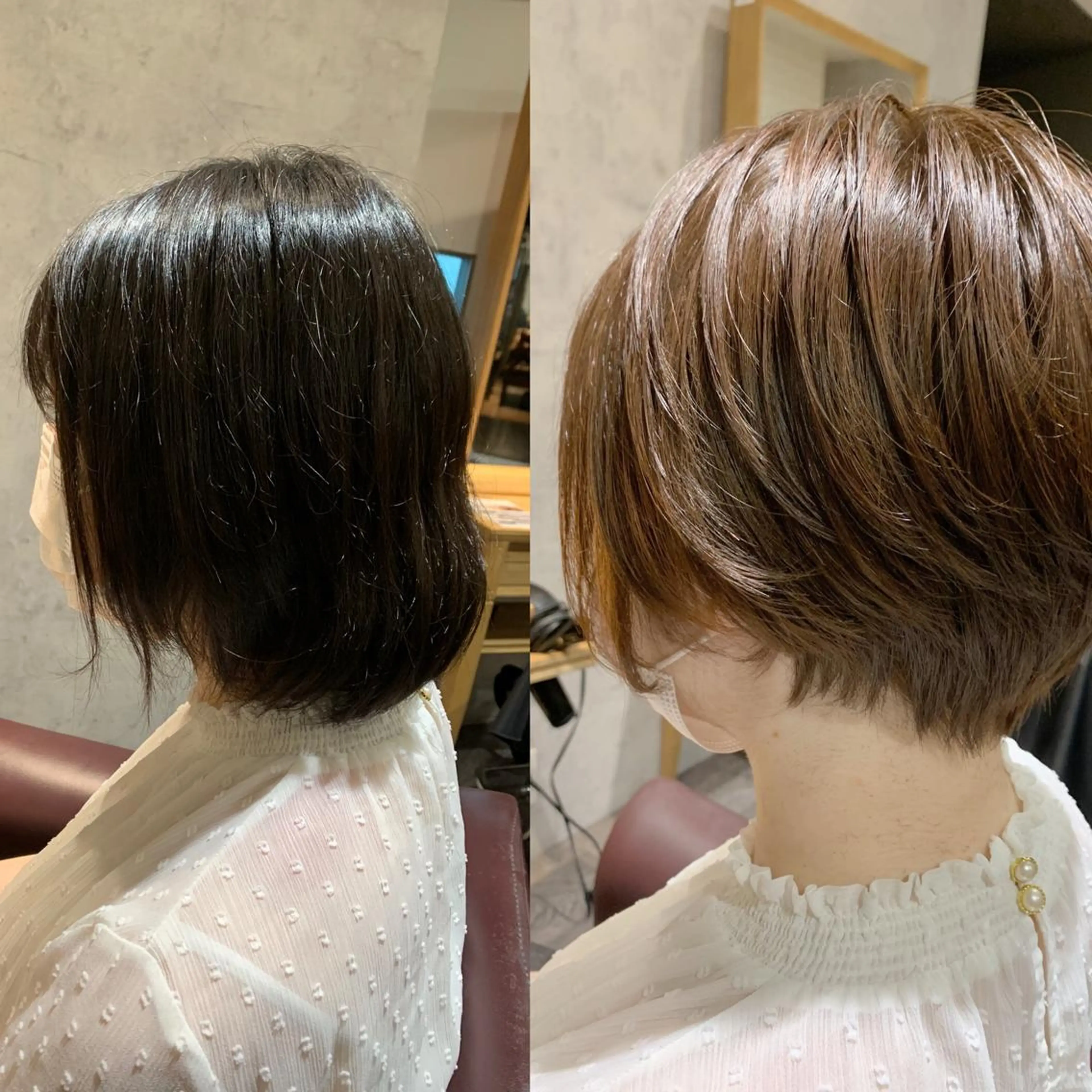 ショート カラー ショートヘア バレイヤージュ KAZUMAのヘアスタイル