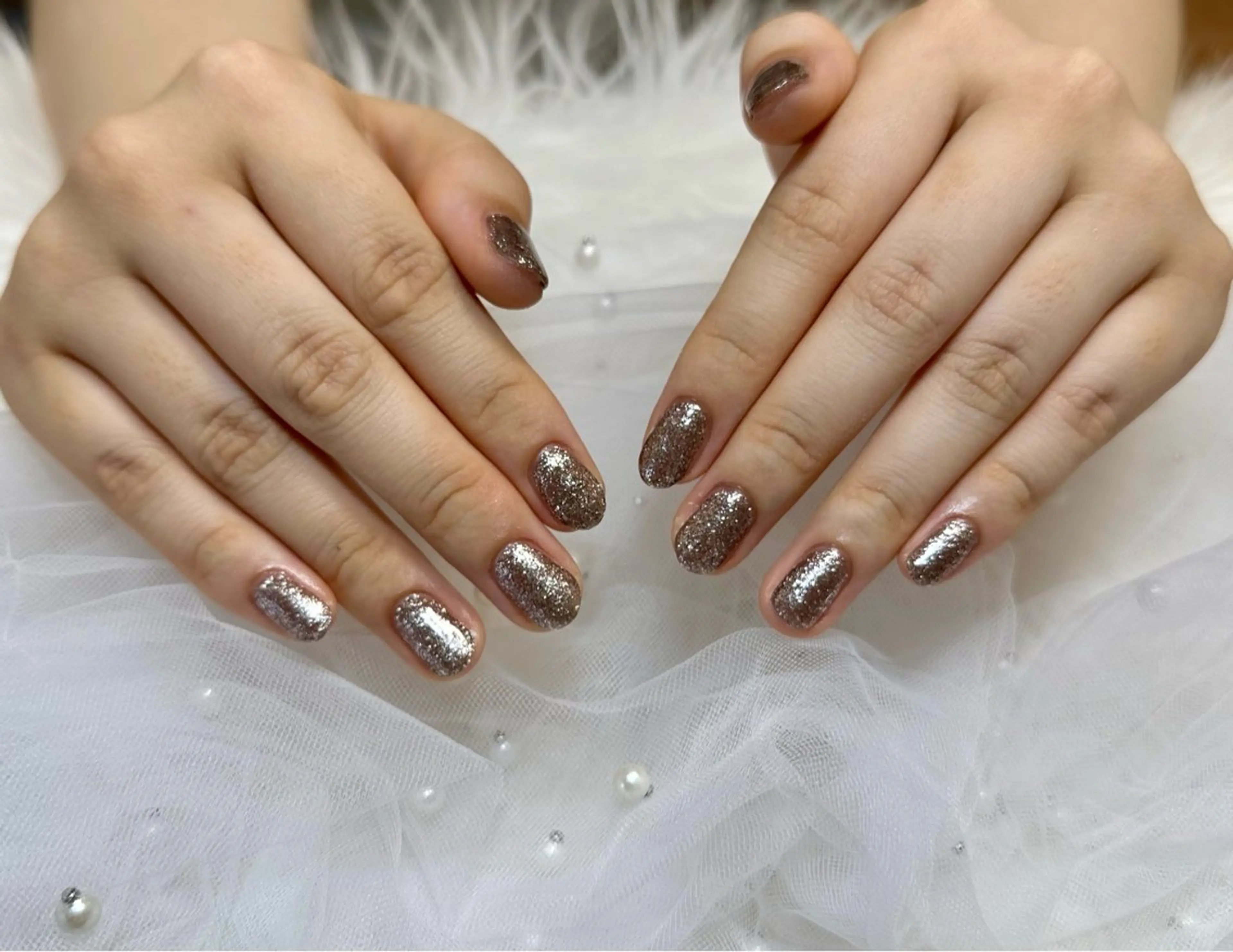ネイル ラメ(グリッター) ハンドネイル Lotty nail total beauty所属・lotty nail conomiのネイルデザイン