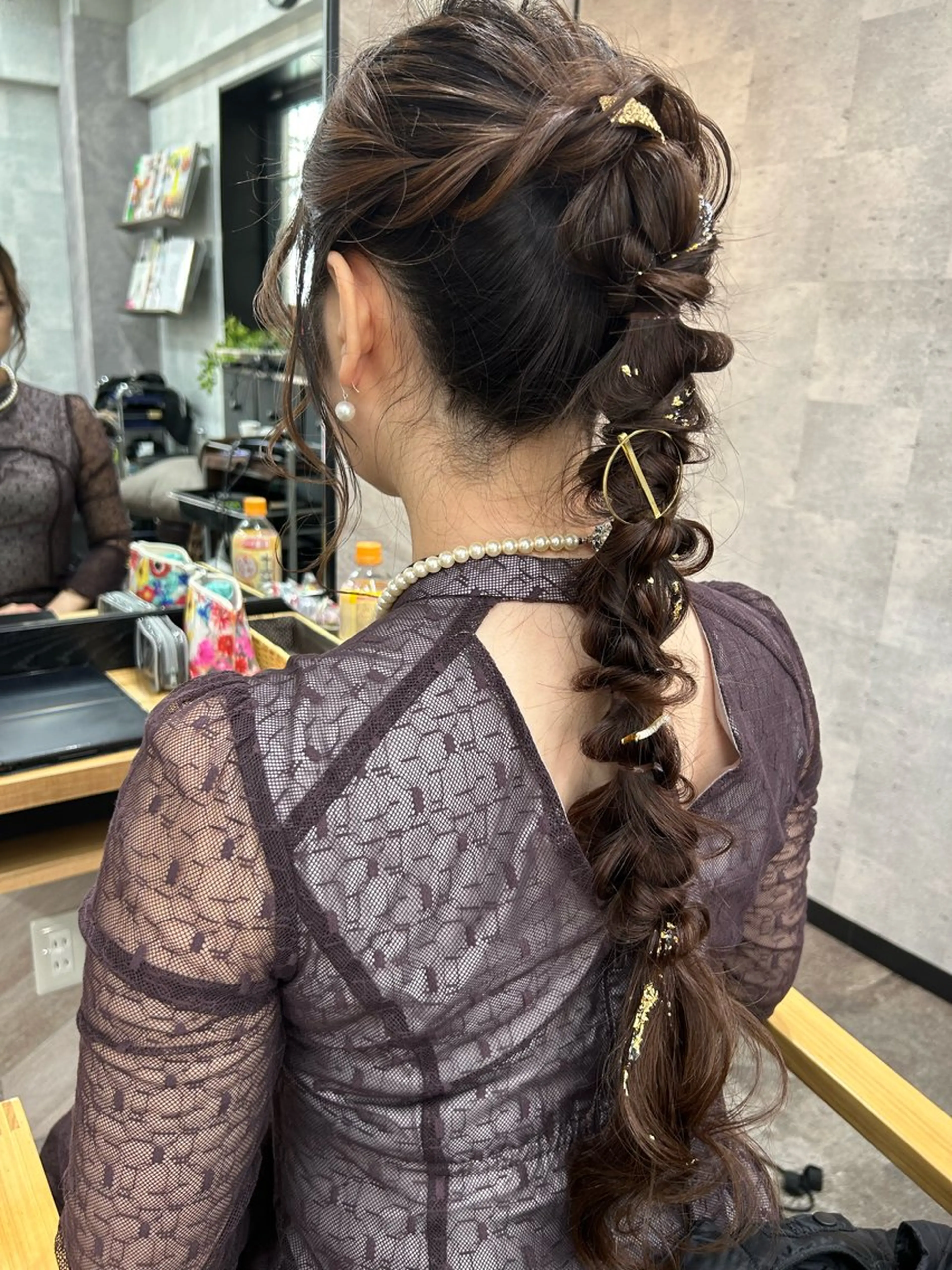 ロング ヘアアレンジ ポニーテール ロング ヘアセット 飯塚 沙衣のヘアスタイル