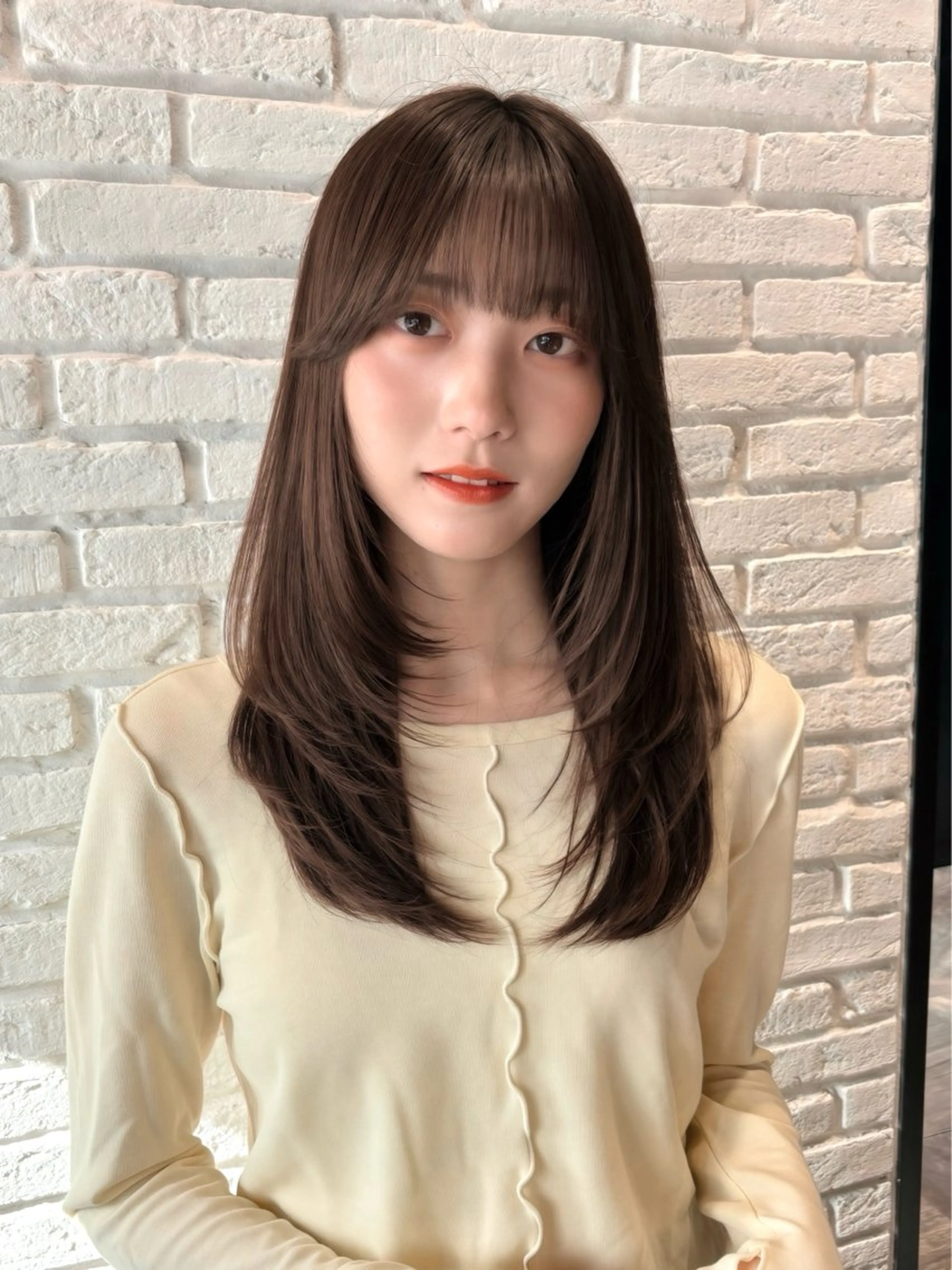 ミディアム カラー ヘアアレンジ ベージュカラー 透明感カラー ボブ レイヤーカット カット ヘアカラー トリートメント 🌱ボブ/レイヤー/ ベージュ/あやみ✨のヘアスタイル