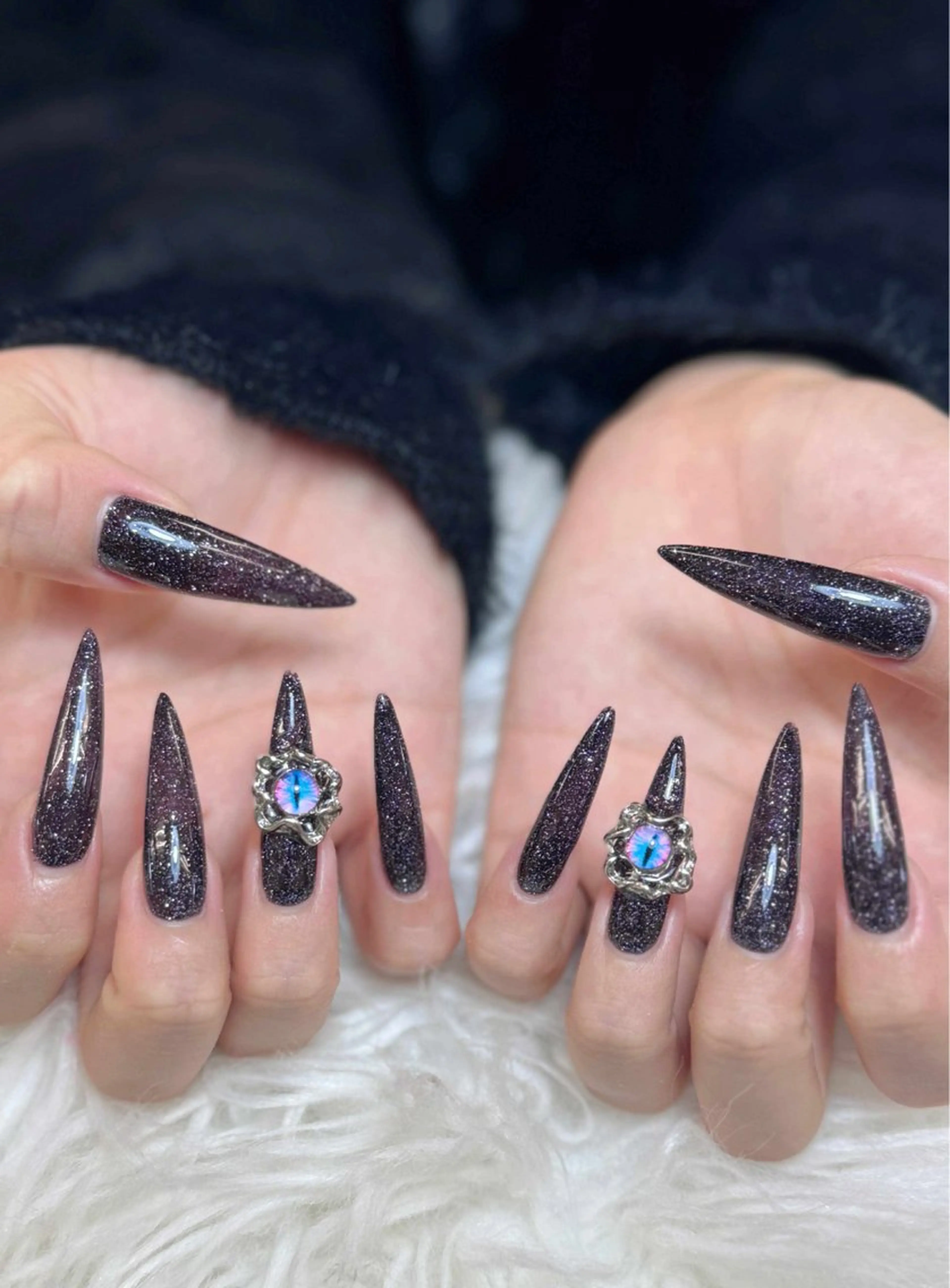 ネイル アートネイル オーロラネイル チークネイル 長さ出し フットネイル Noiranail_ studio所属・Noiranail_ studioのネイルデザイン