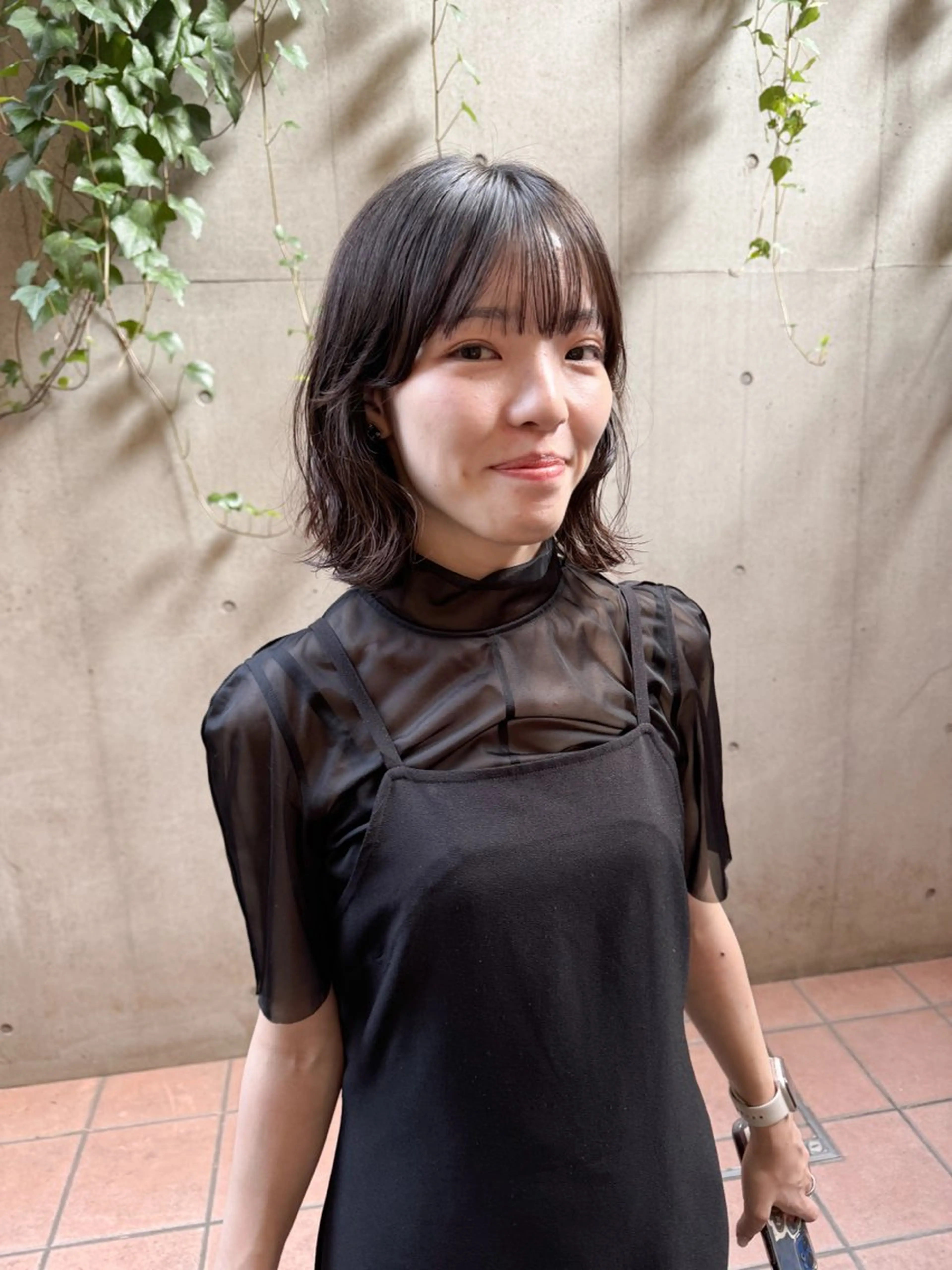 ショート パーマ ボブ 外ハネヘア カット パーマ 大橋 芽衣のヘアスタイル