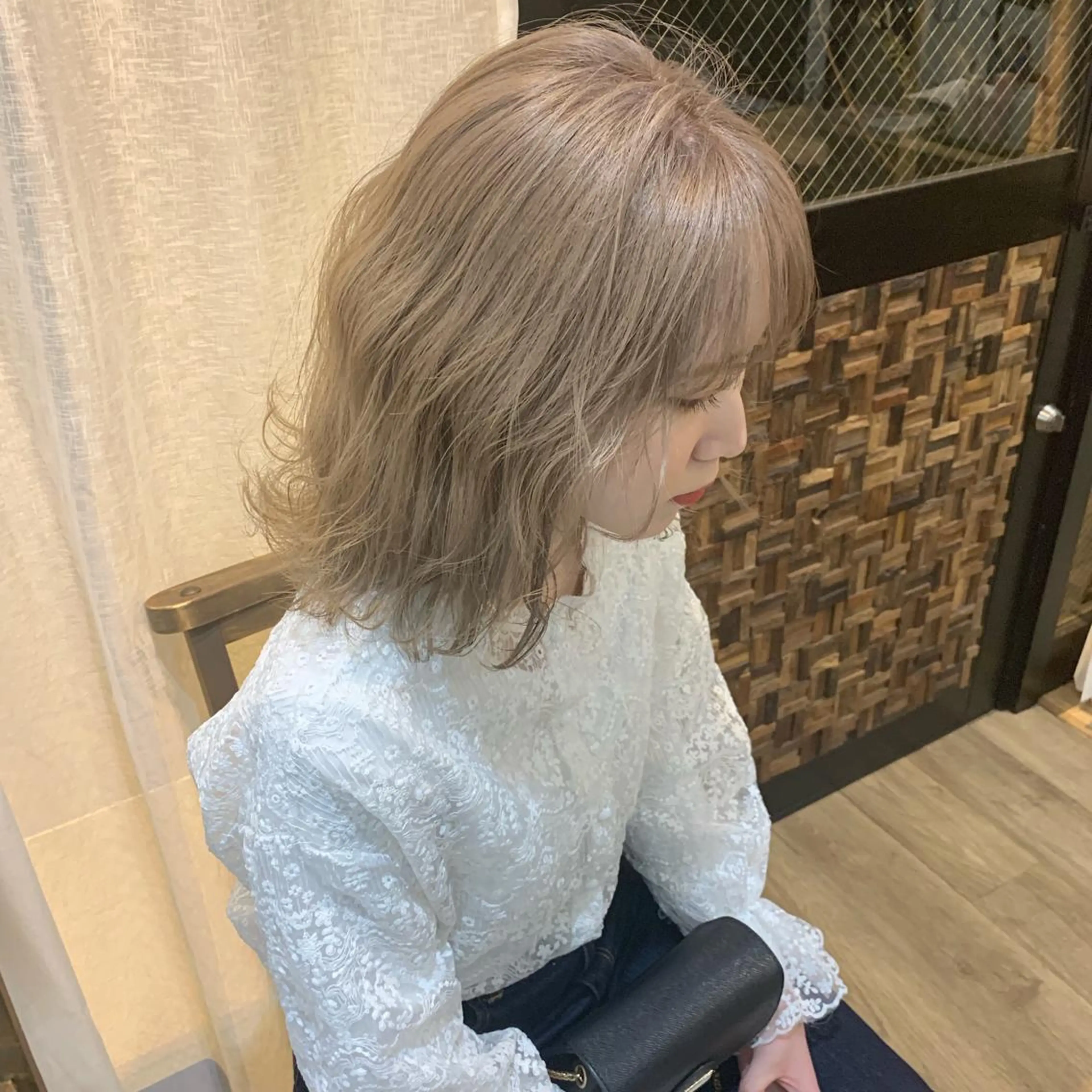 ミディアム カラー 艶カラー/フェイス レイヤー/たむのヘアスタイル