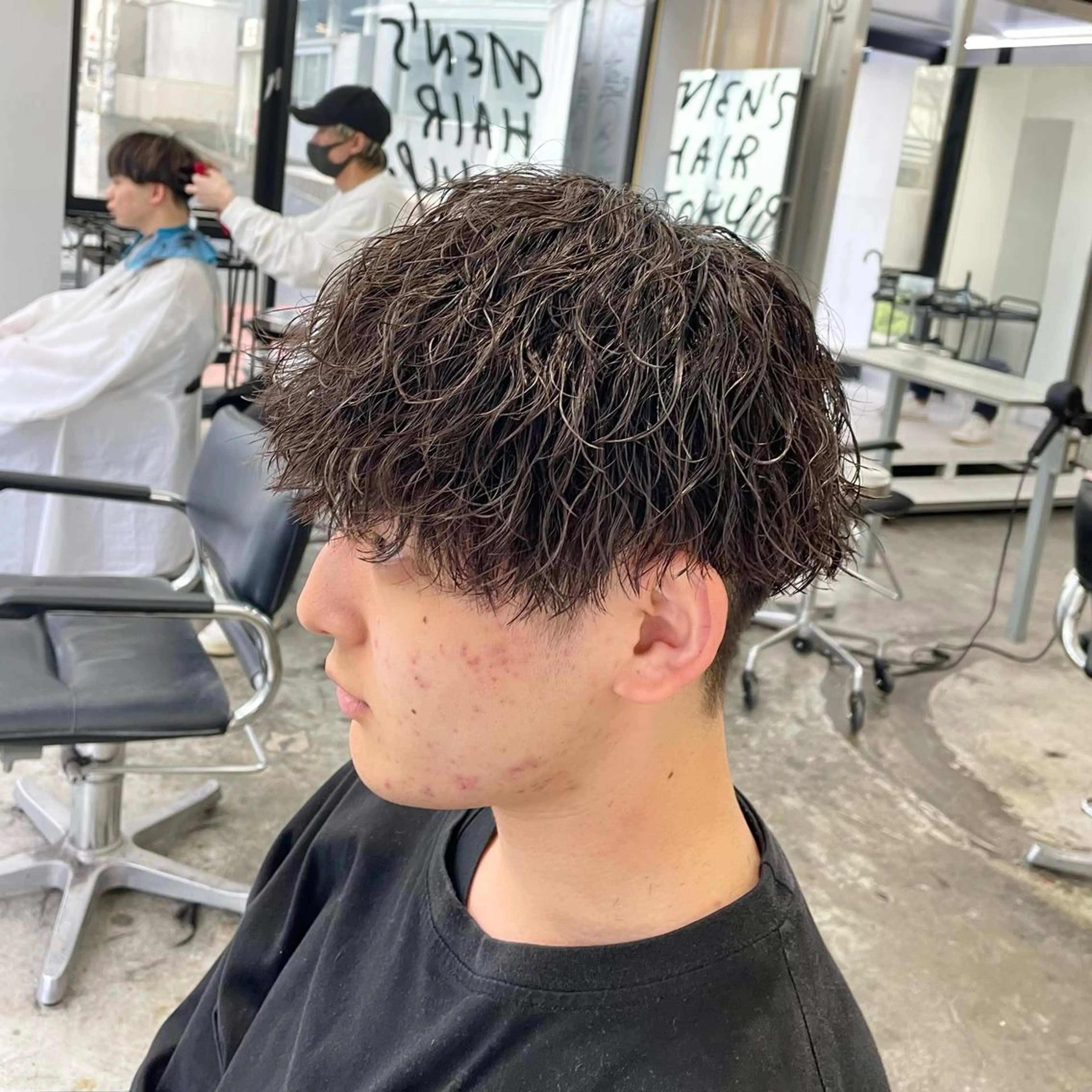 ショート パーマ メンズ カット パーマ メンズ特化美容師/ 藤戸 椋のヘアスタイル