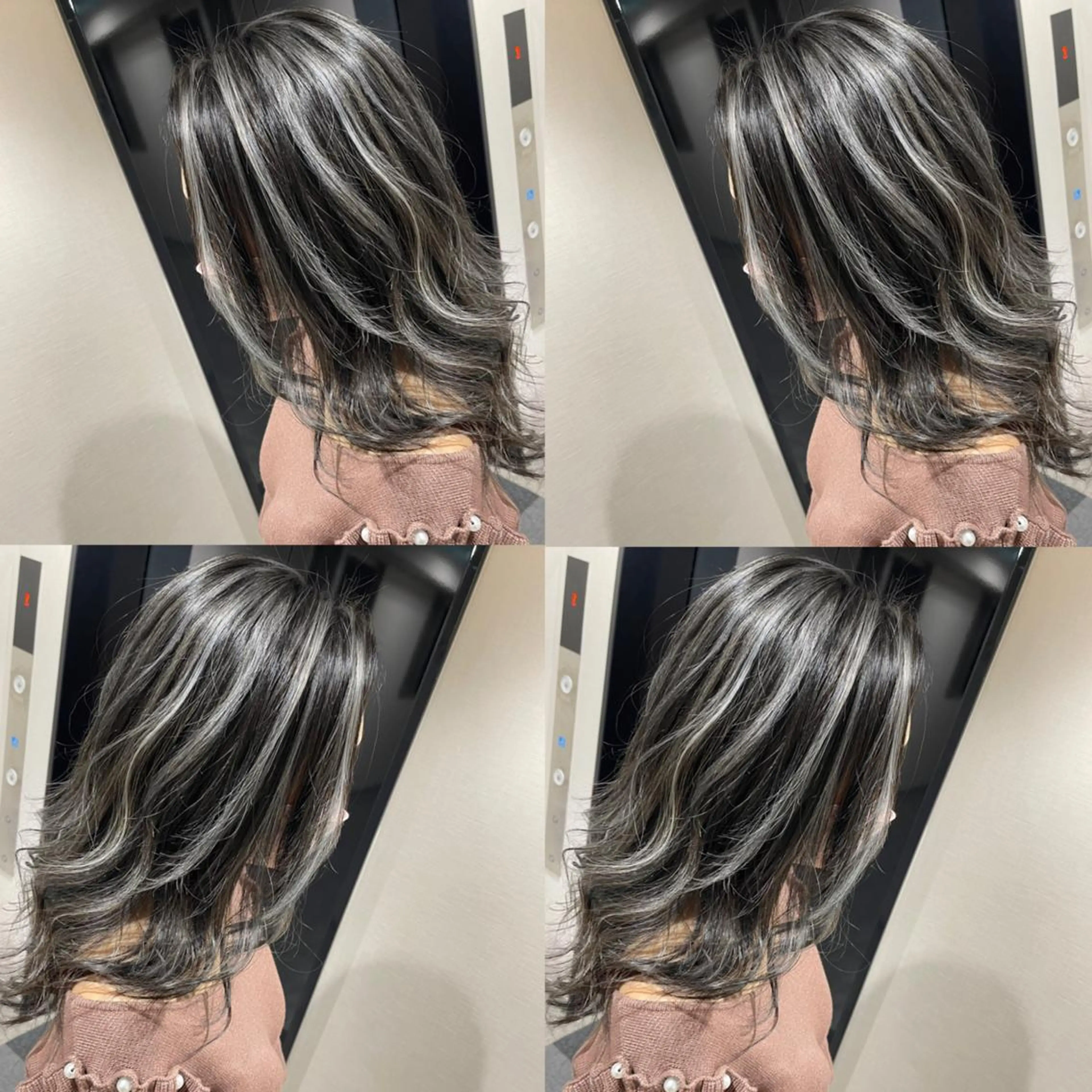 ロング カラー ハイライトカラー ハイライト ヘアカラー 松井那津子 /ハイライトブリーチのヘアスタイル