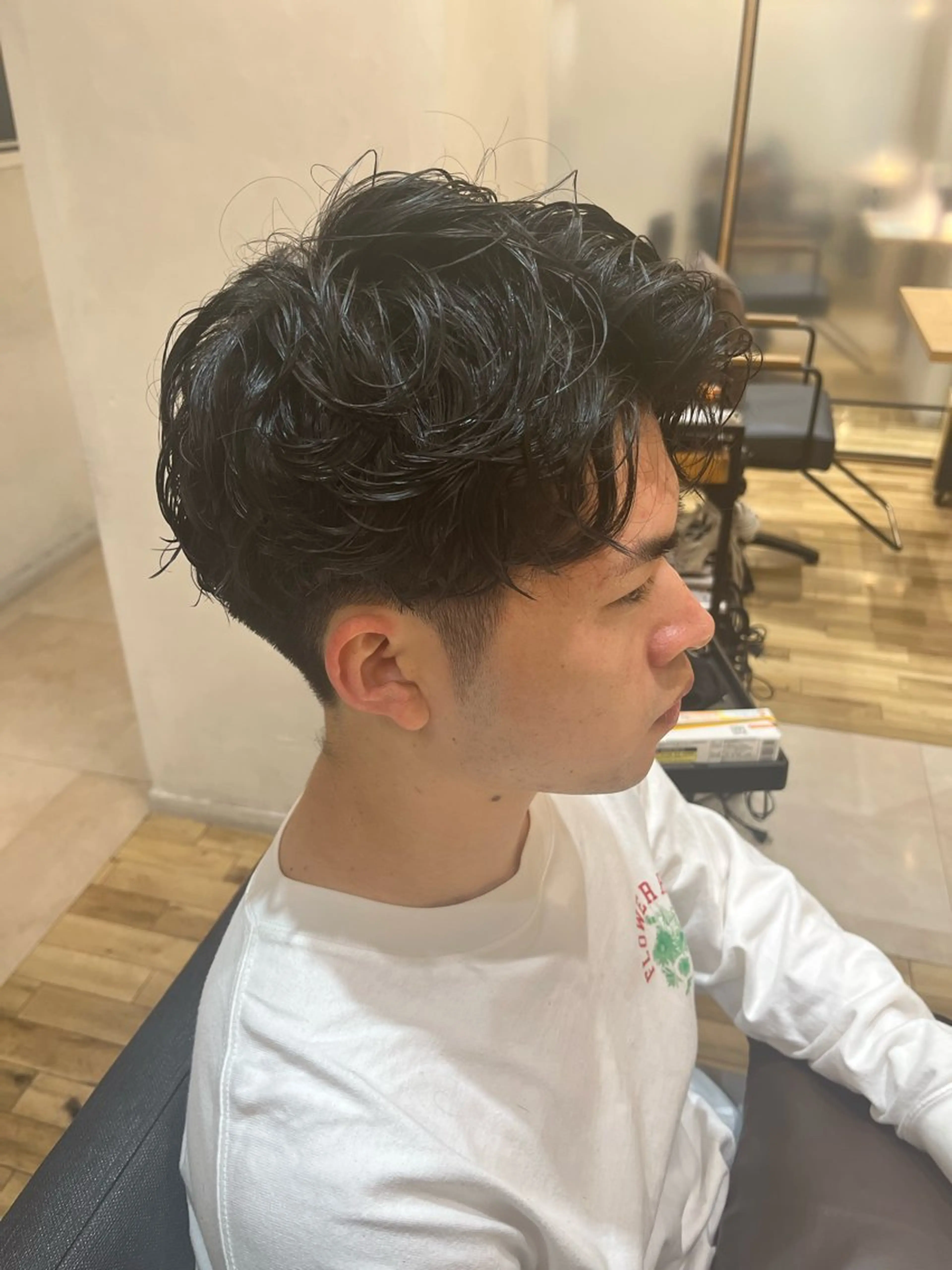 メンズ メンズパーマ カット パーマ たかしま あさひのヘアスタイル