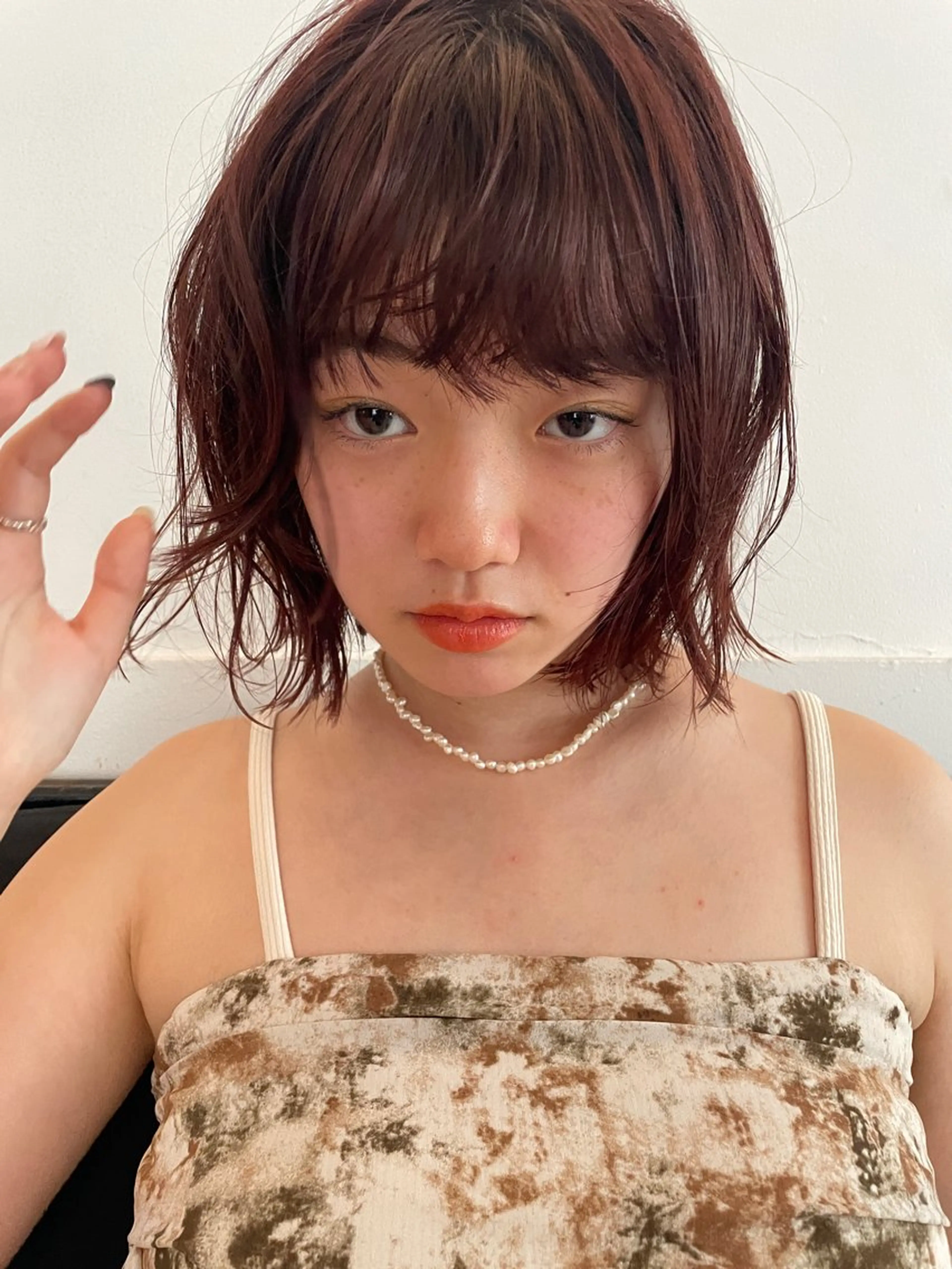 ミディアム カラー ヘアカラー トリートメント レディースカット🎀 NANAHAのヘアスタイル