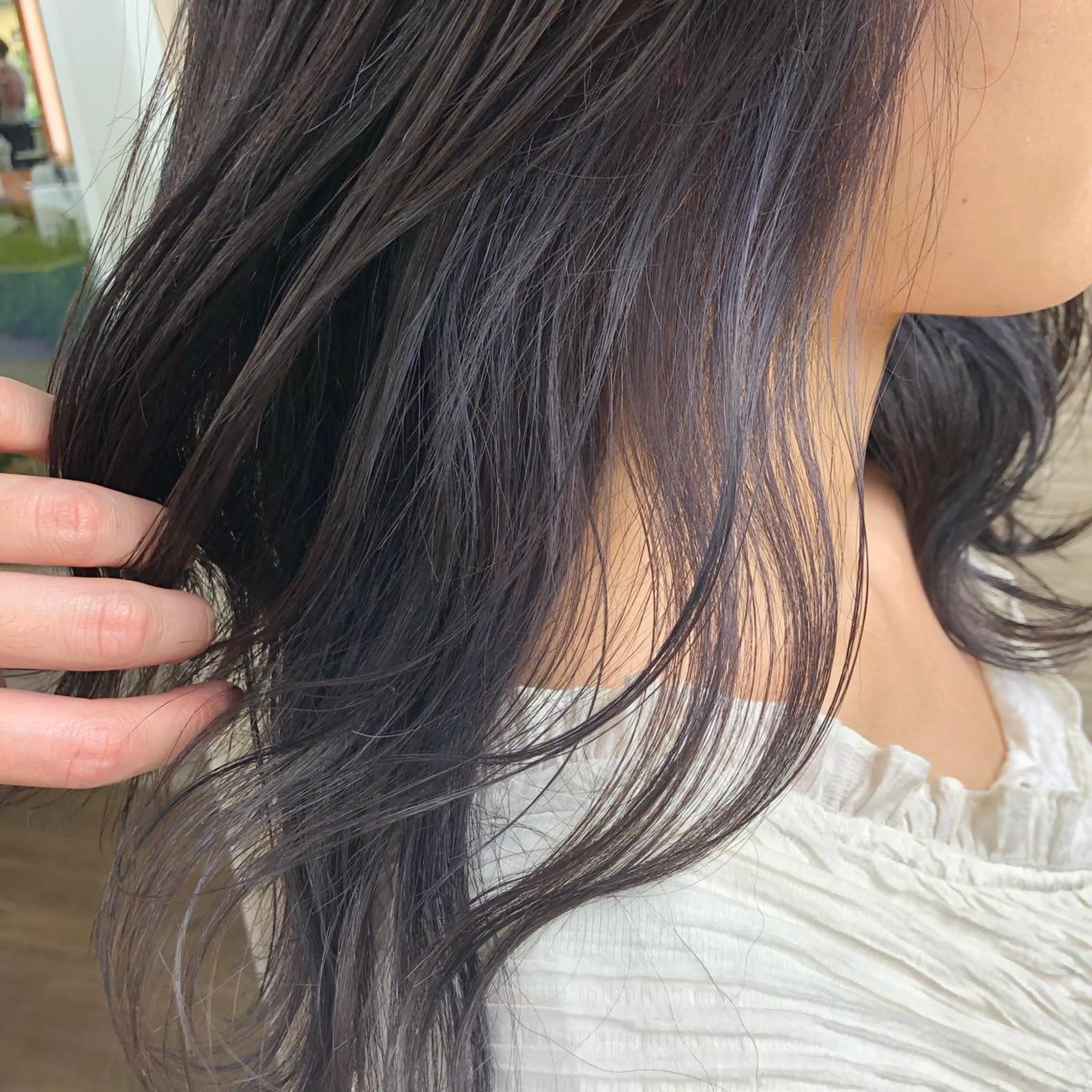 ロング カラー グレージュ パープルカラー パープルグレージュ 4-rest garden （フォーレストガーデン）所属・金井 直樹のヘアスタイル