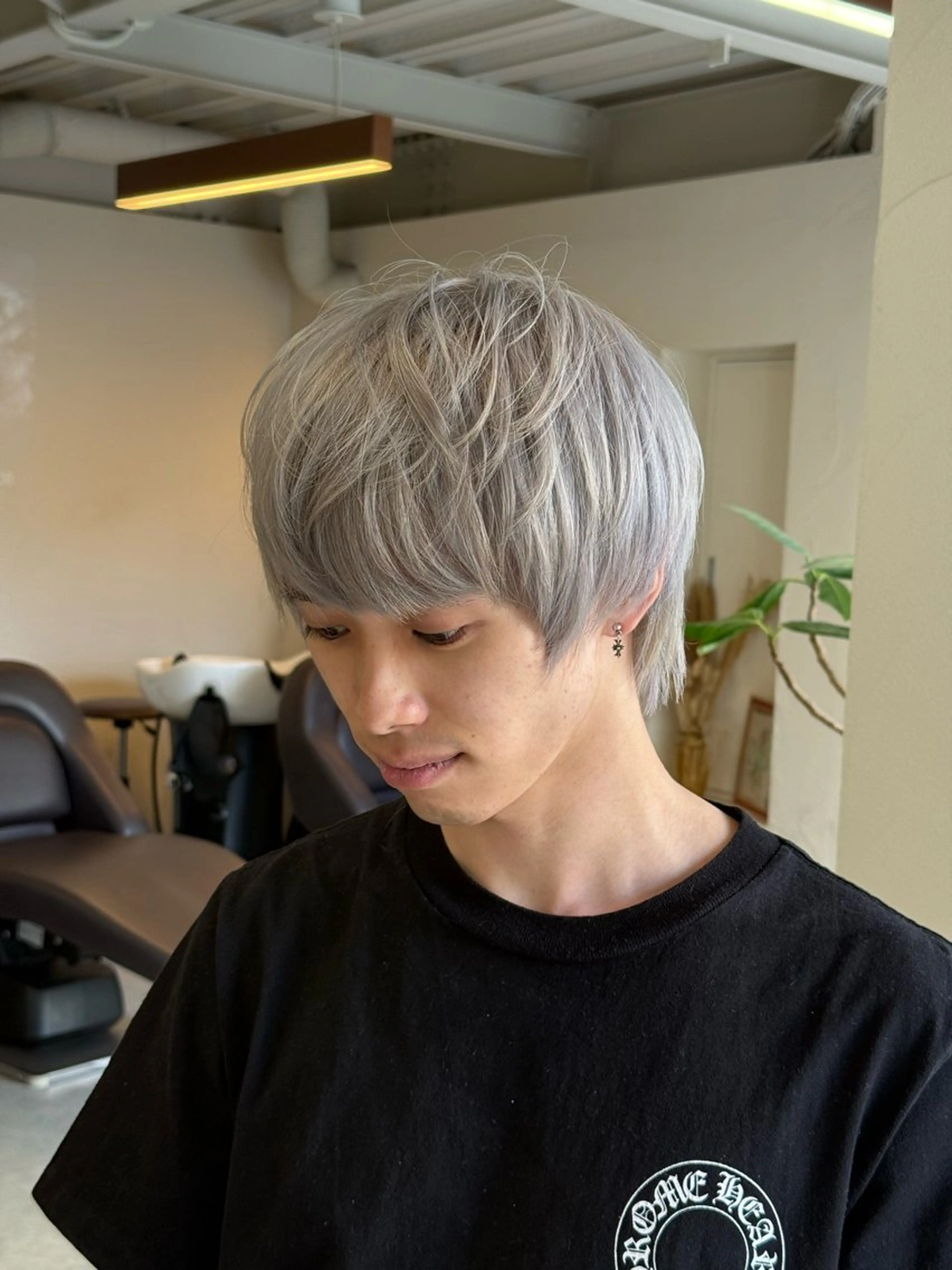 ショート カット ヘアカラー メンズ/フェザー パーマ/RYOTAのヘアスタイル