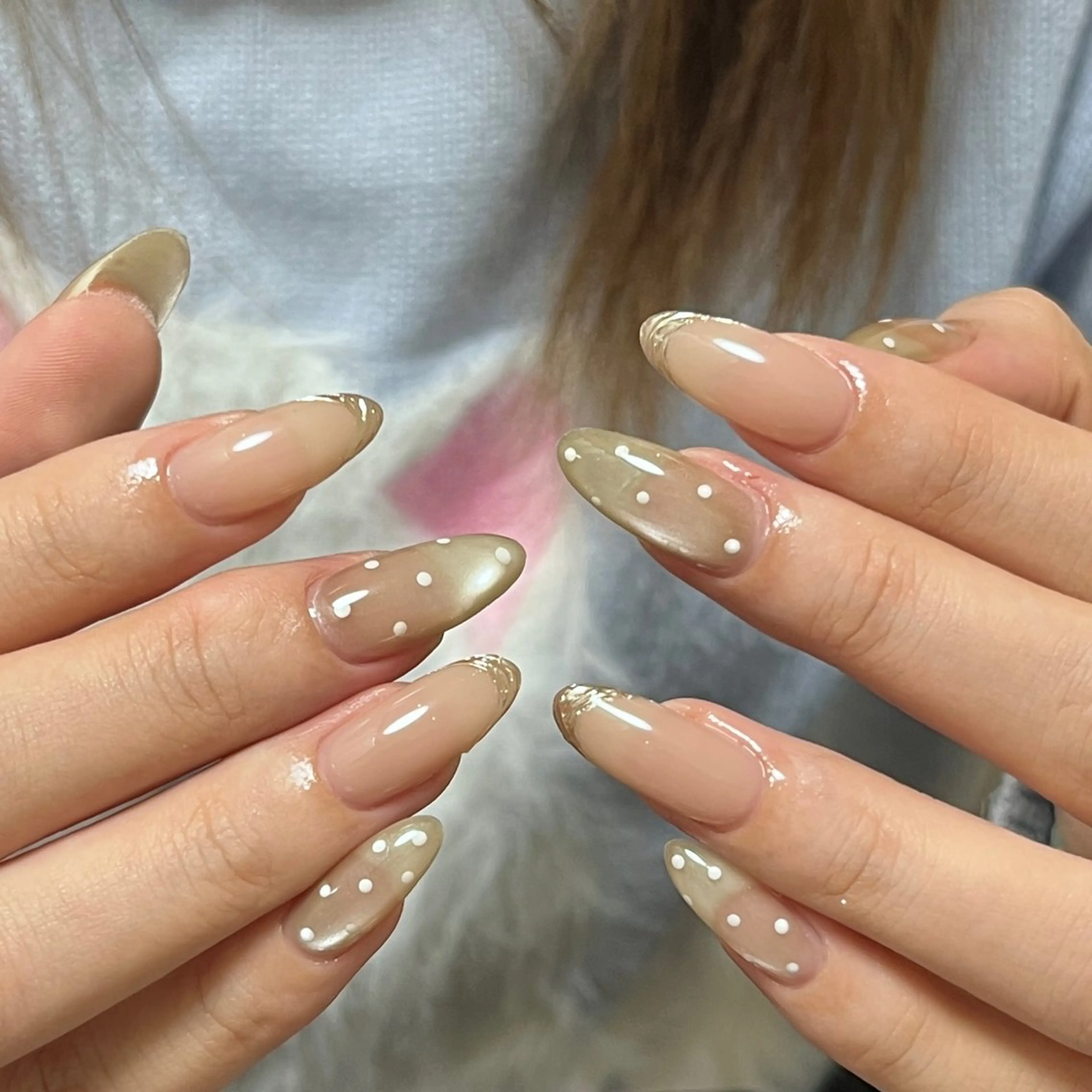ネイル 持ち込み ニュアンスネイル ハンドネイル はなネイル所属・R_nail xixiのネイルデザイン