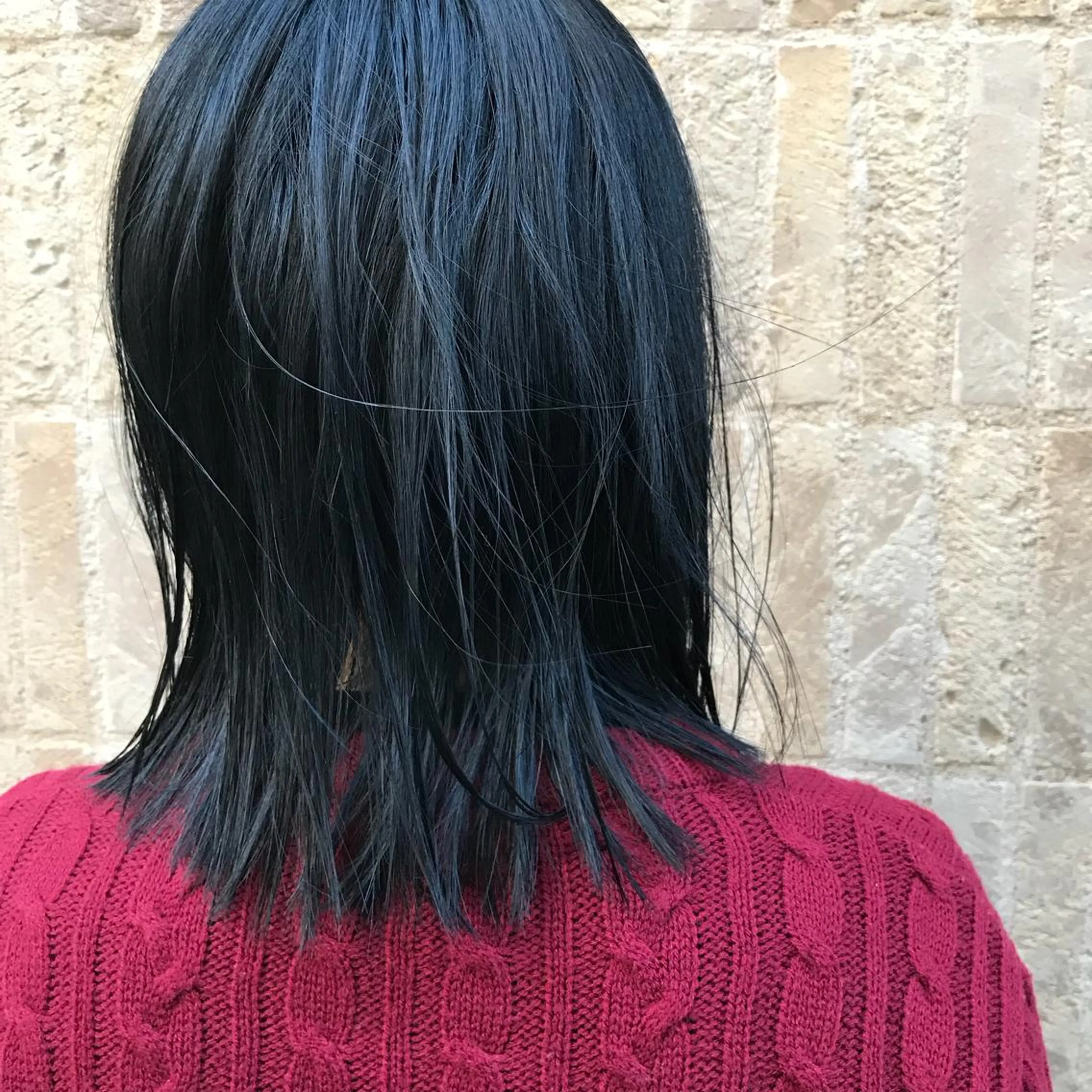 ミディアム カラー アッシュ ダークアッシュ 切りっぱなしロブ Sara所属・鈴木 悠史のヘアスタイル