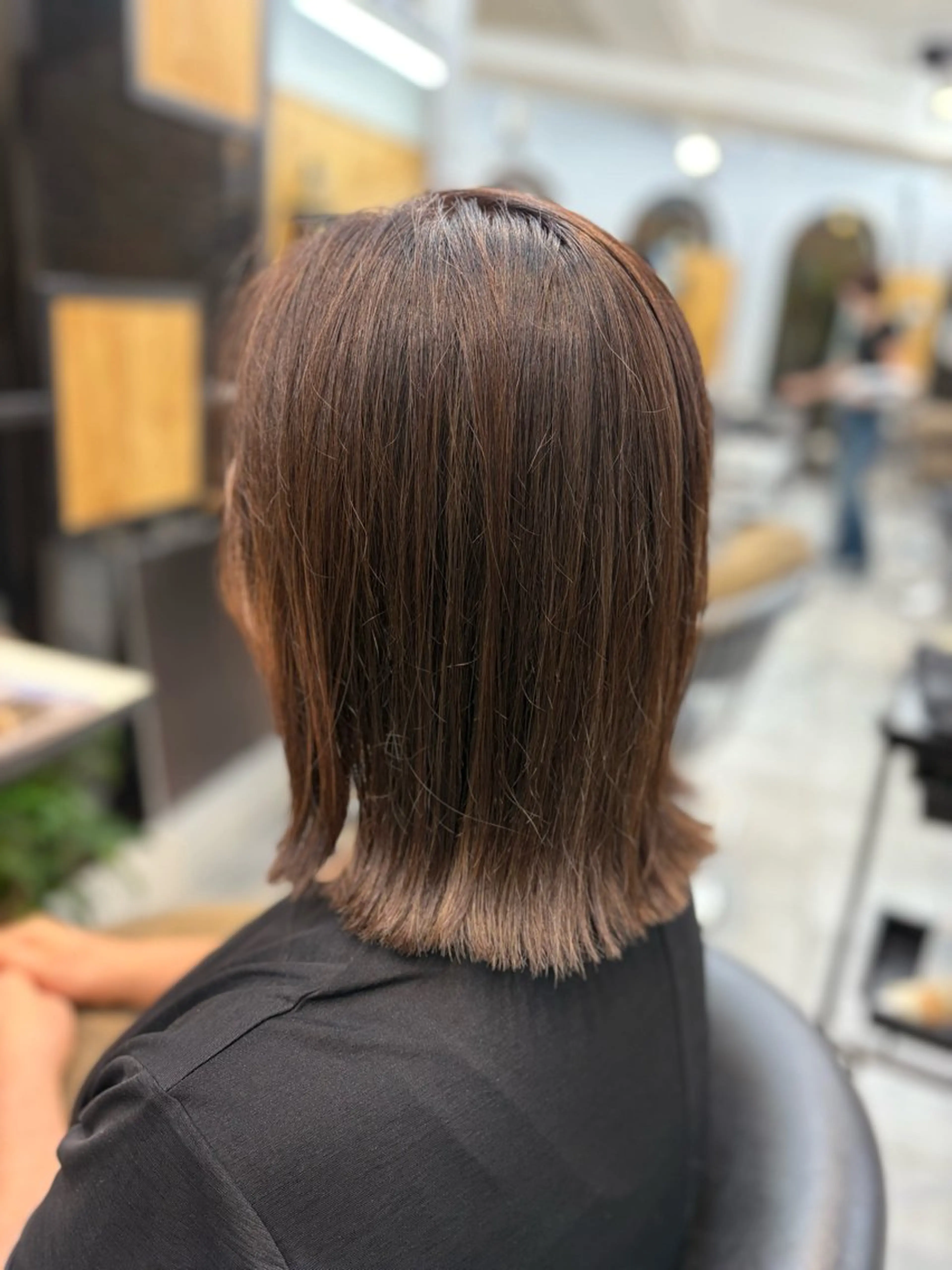 ミディアム カラー ハイライトカラー ボブ ハイライト 外ハネヘア たまプラーザ/駅近/ CASA/前田 朋輝のヘアスタイル
