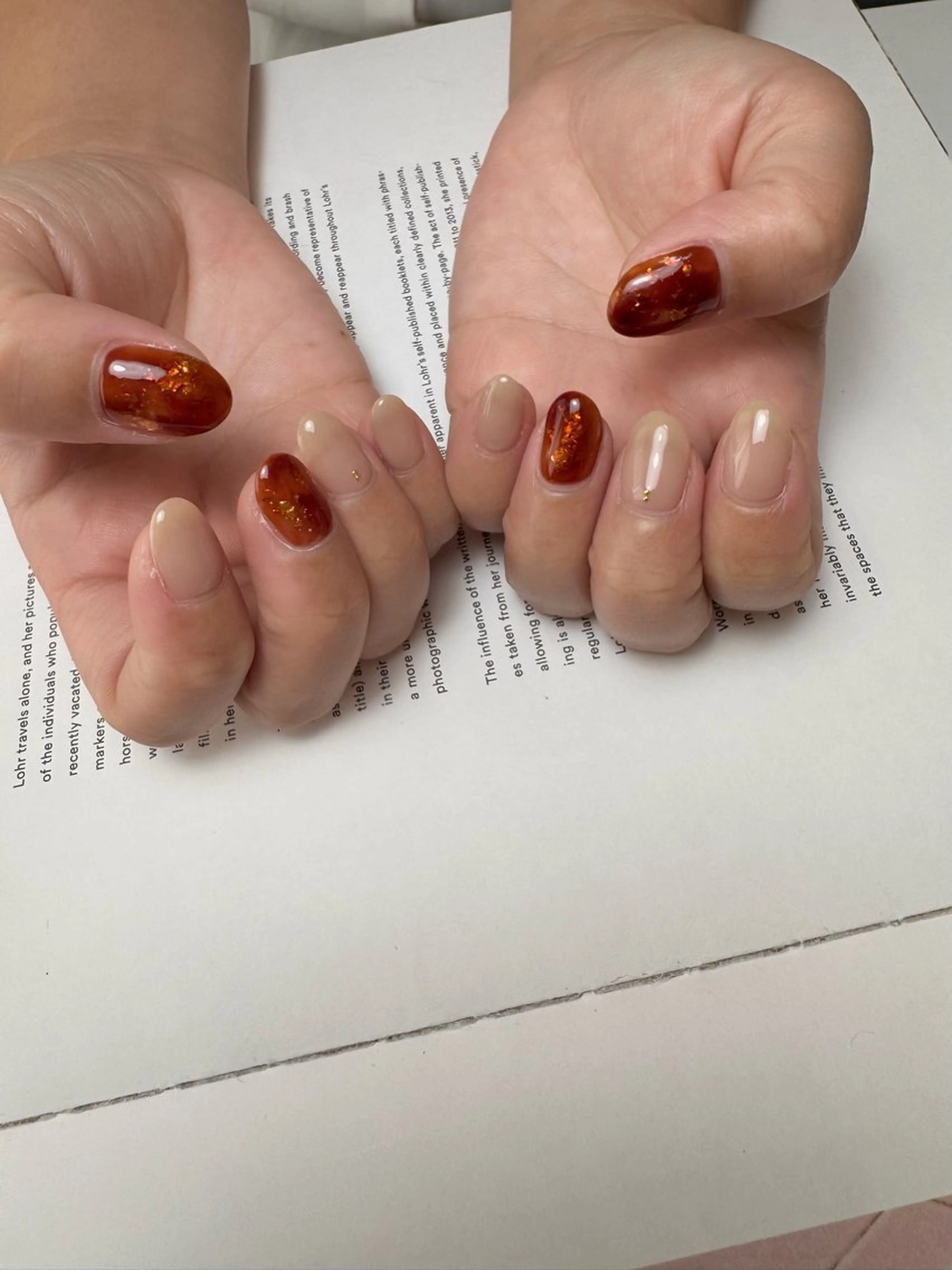 ネイル べっ甲ネイル ハンドネイル 白日-hakubi nail-のネイルデザイン