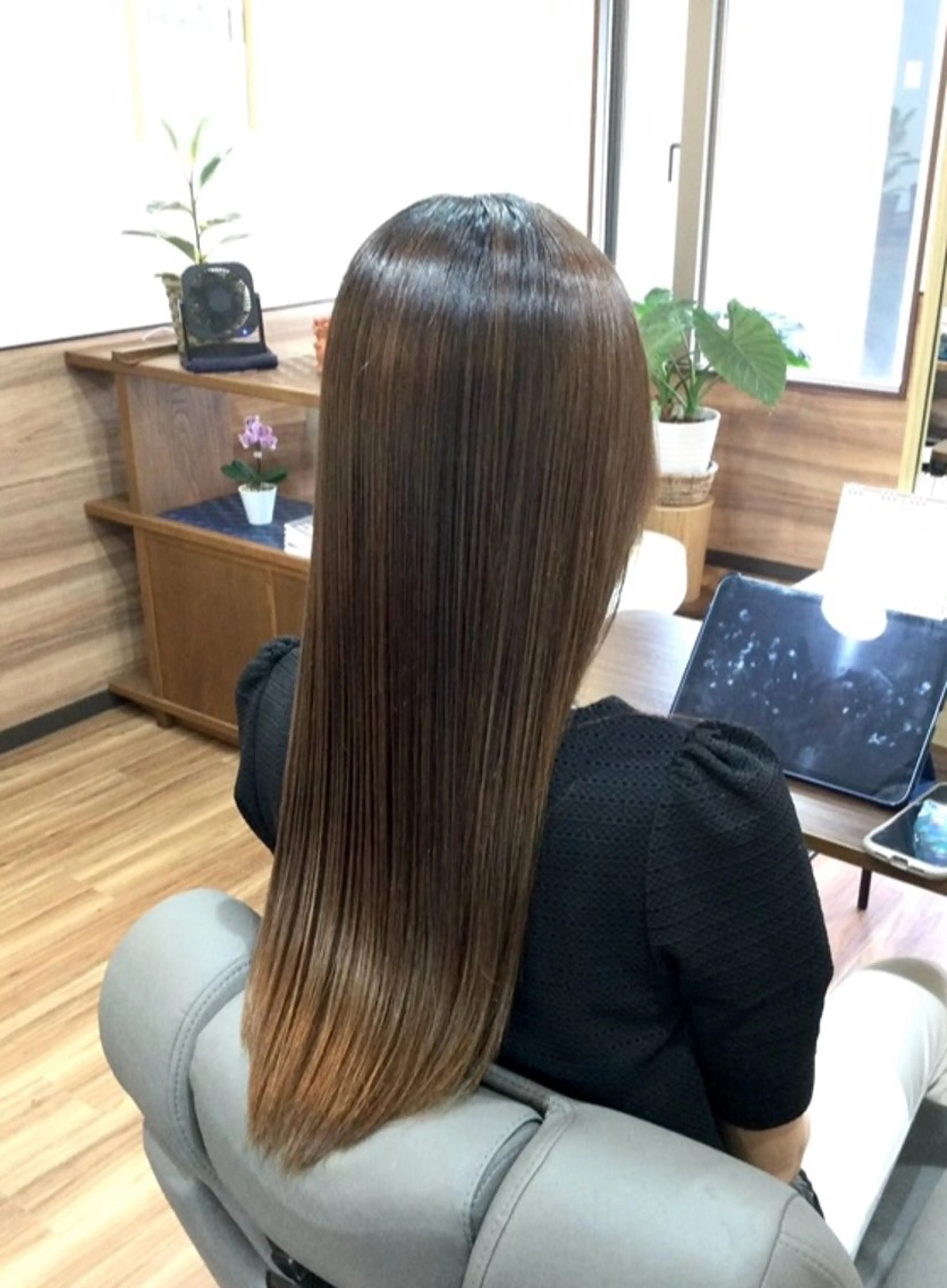 ロング パーマ 縮毛矯正 ストレートパーマ Annon プライベートサロンのヘアスタイル