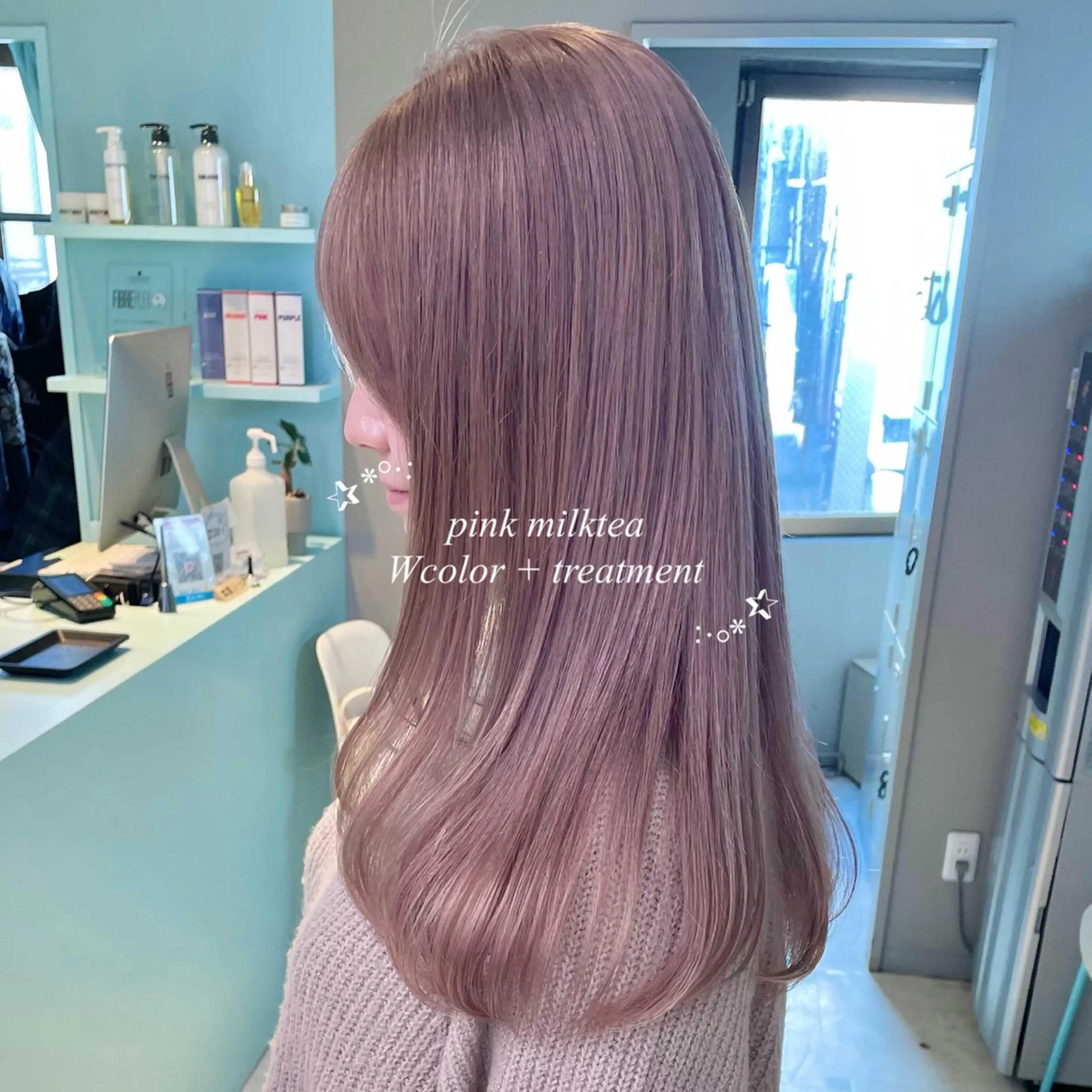 ロング カラー モテガーリー🎀ピン クヘア/SHIONEのヘアスタイル