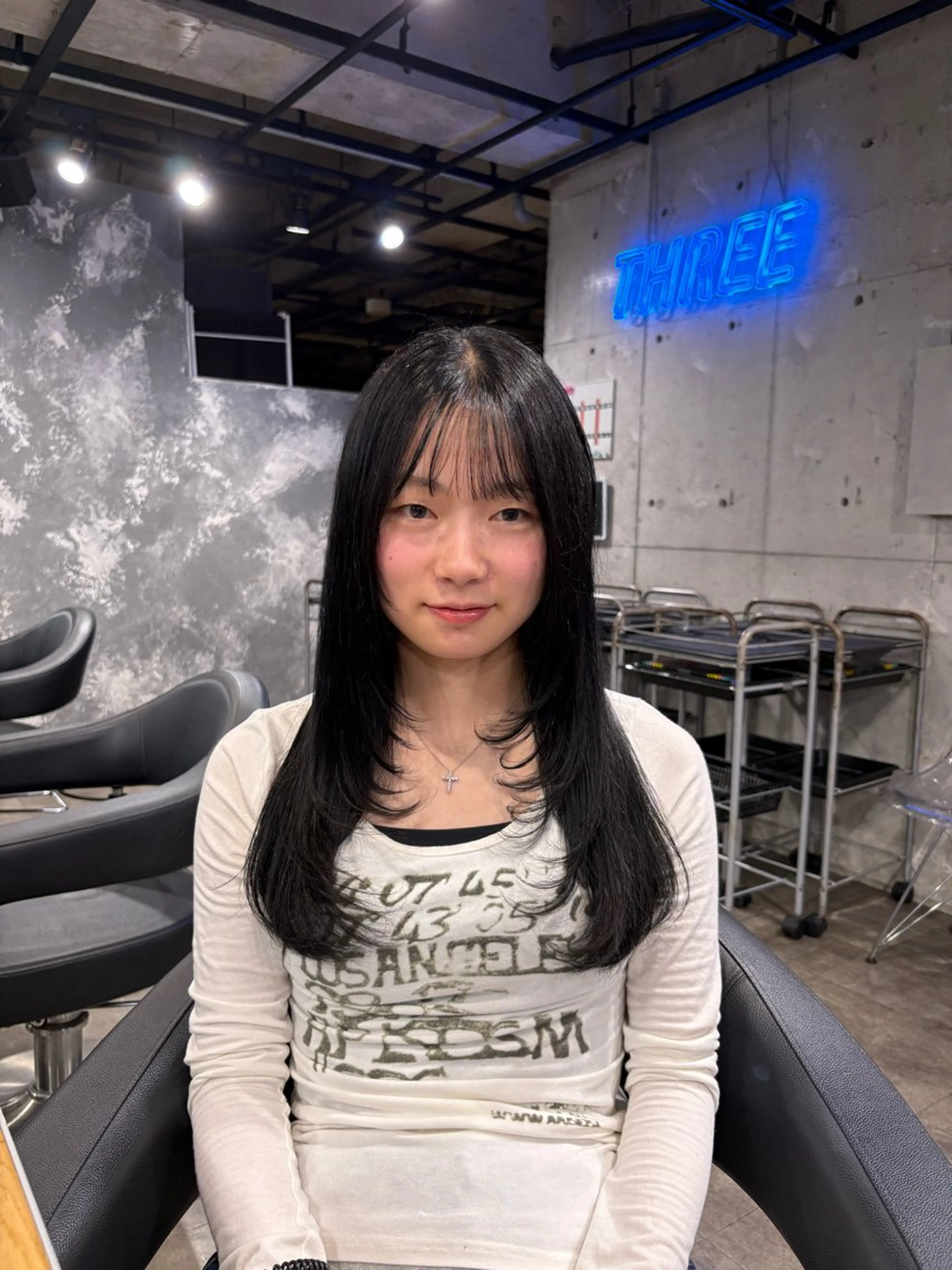 ロング カラー カット ヘアカラー ハイトーンブロンド 横浜💞ミオのヘアスタイル