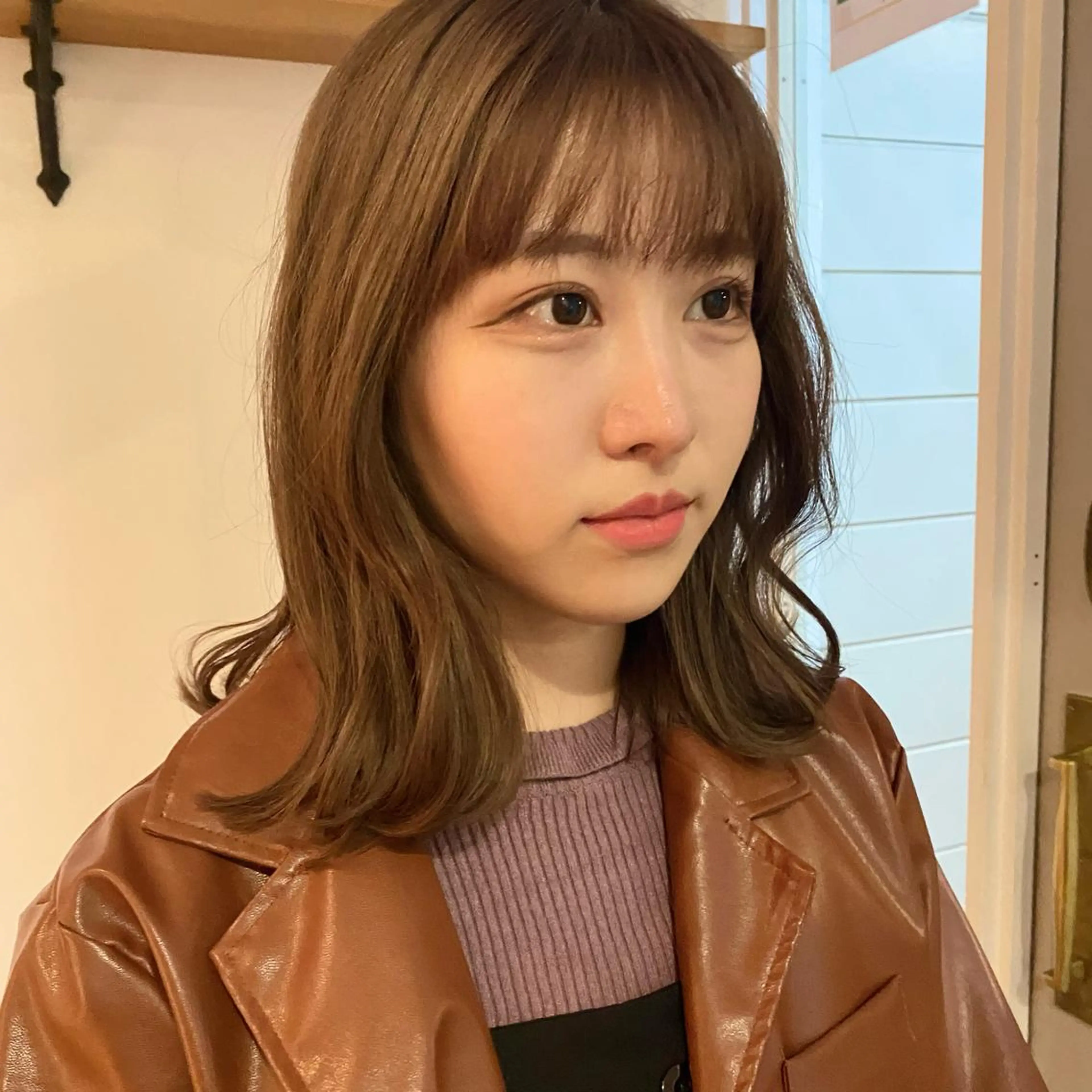 ミディアム 店長　ショート& パーマ　坂本のヘアスタイル