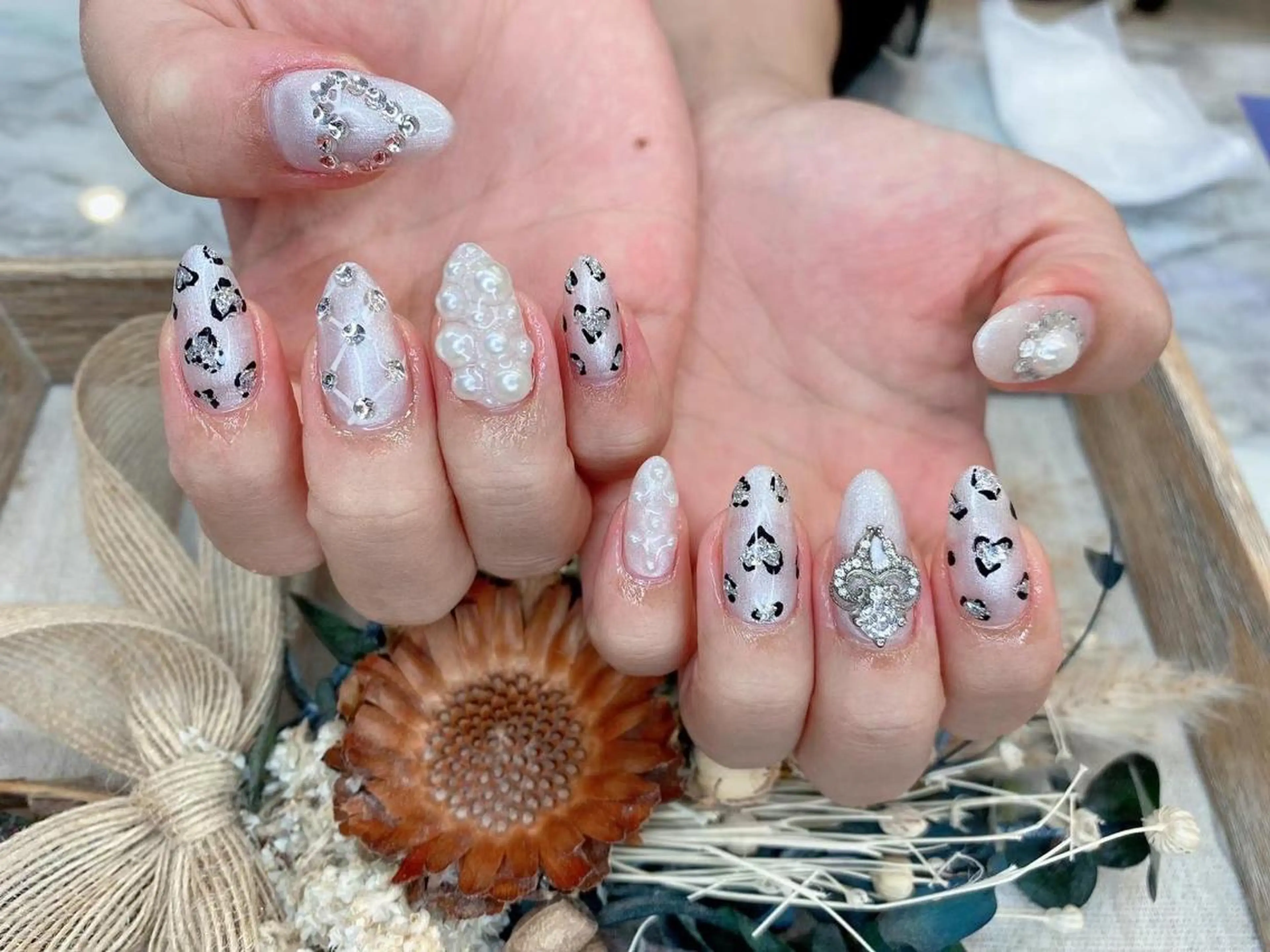 ネイル アニマル柄 ハート Babarla Nailのネイルデザイン
