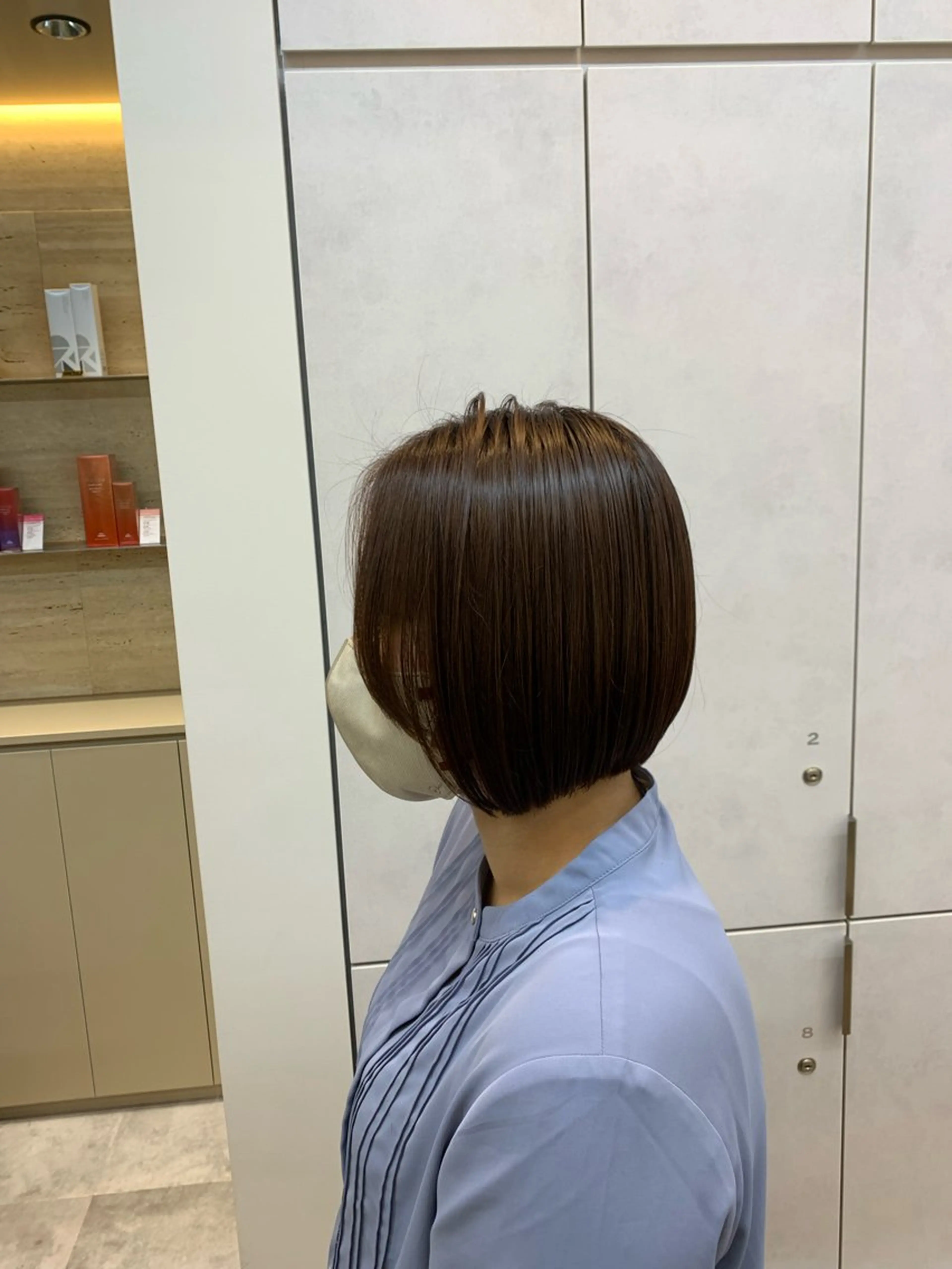 ミディアム カット ヘアカラー トリートメント Hello by Sea所属・レイヤー/ボブ/艶髪 /顔周り/伊藤　勇司のヘアスタイル