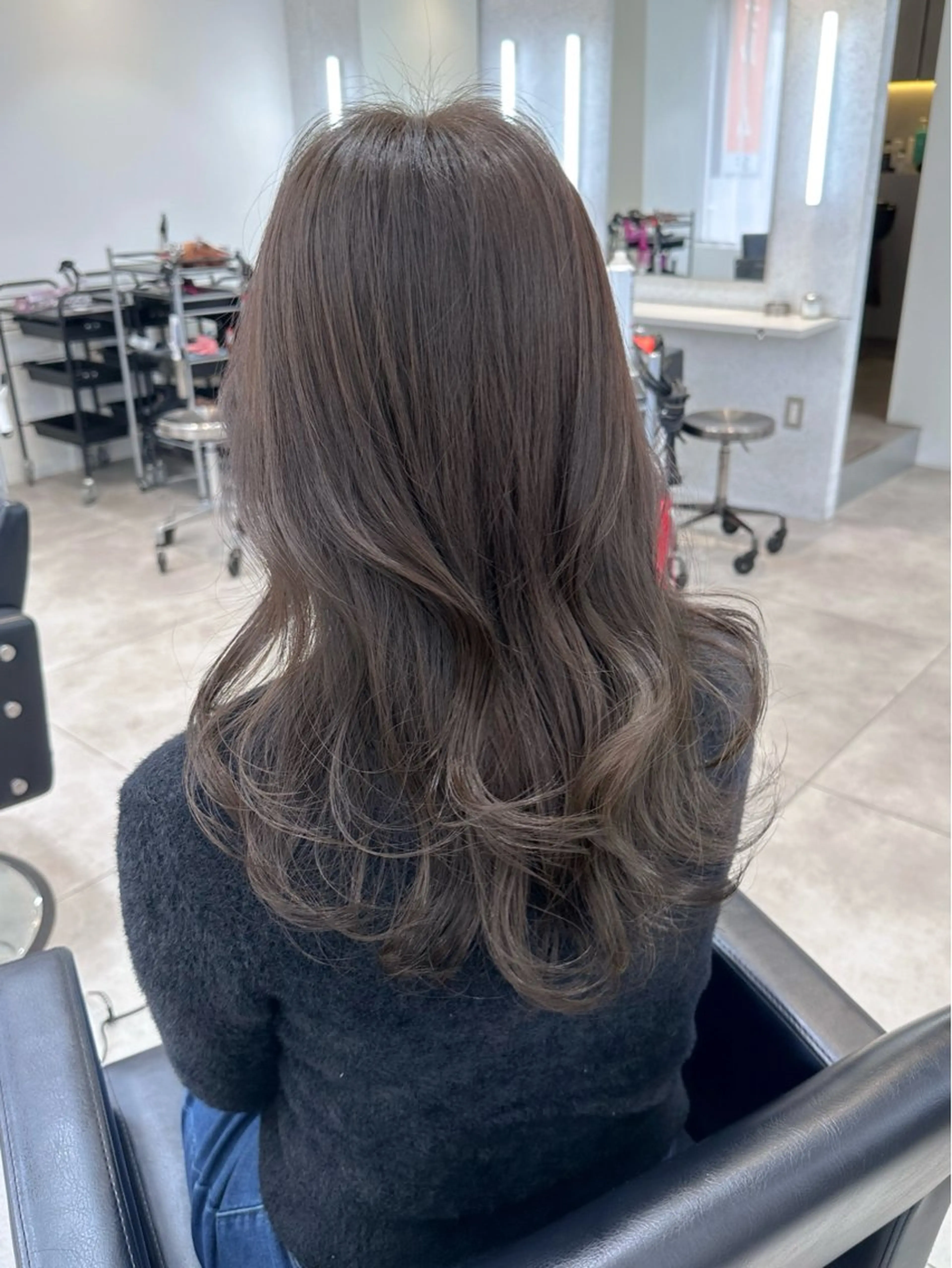 ロング カット ヘアカラー トリートメント 韓国ヘア/ワンホン ちひろのヘアスタイル