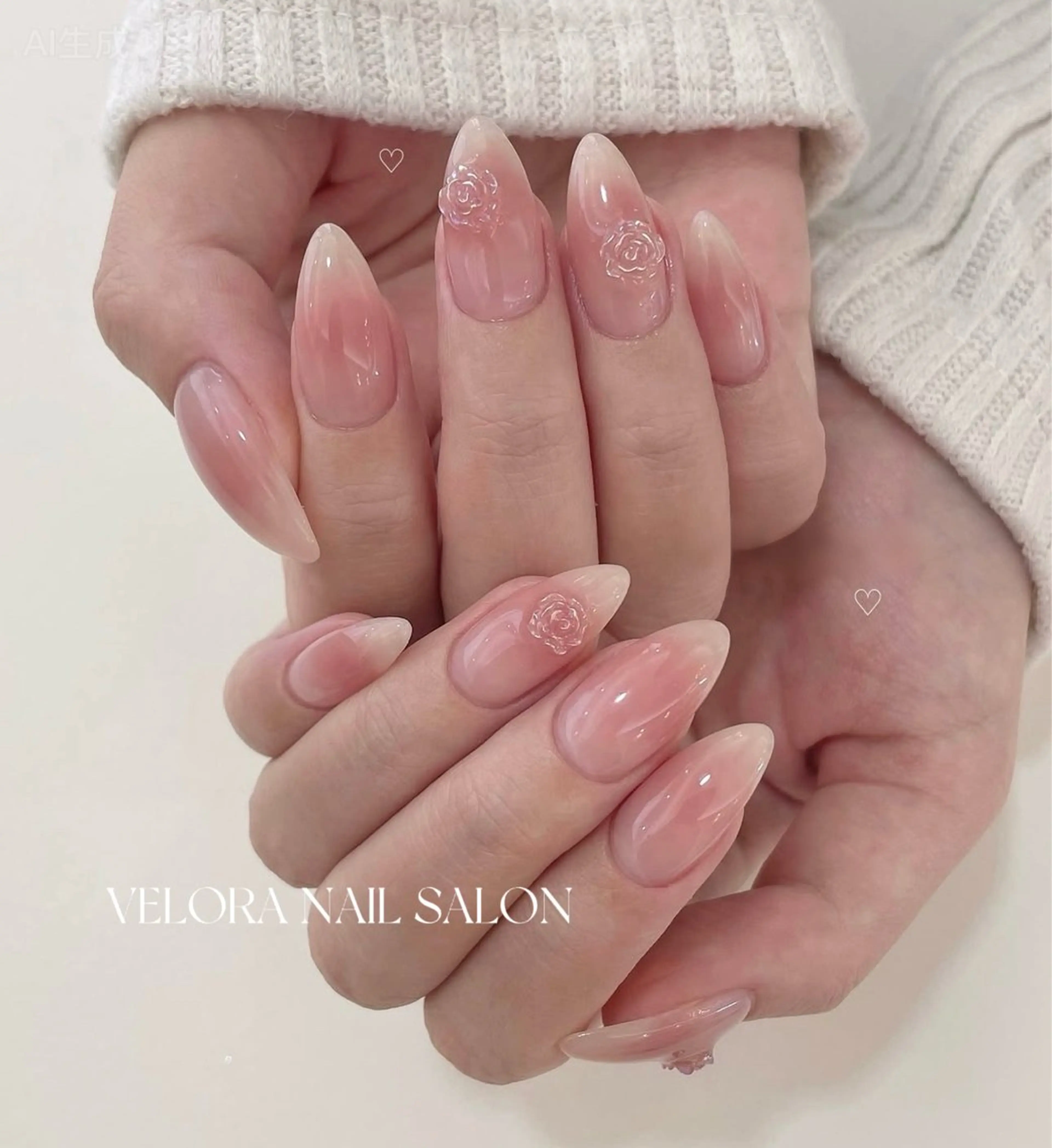 ネイル チークネイル ハンドネイル VELORA NAILのネイルデザイン