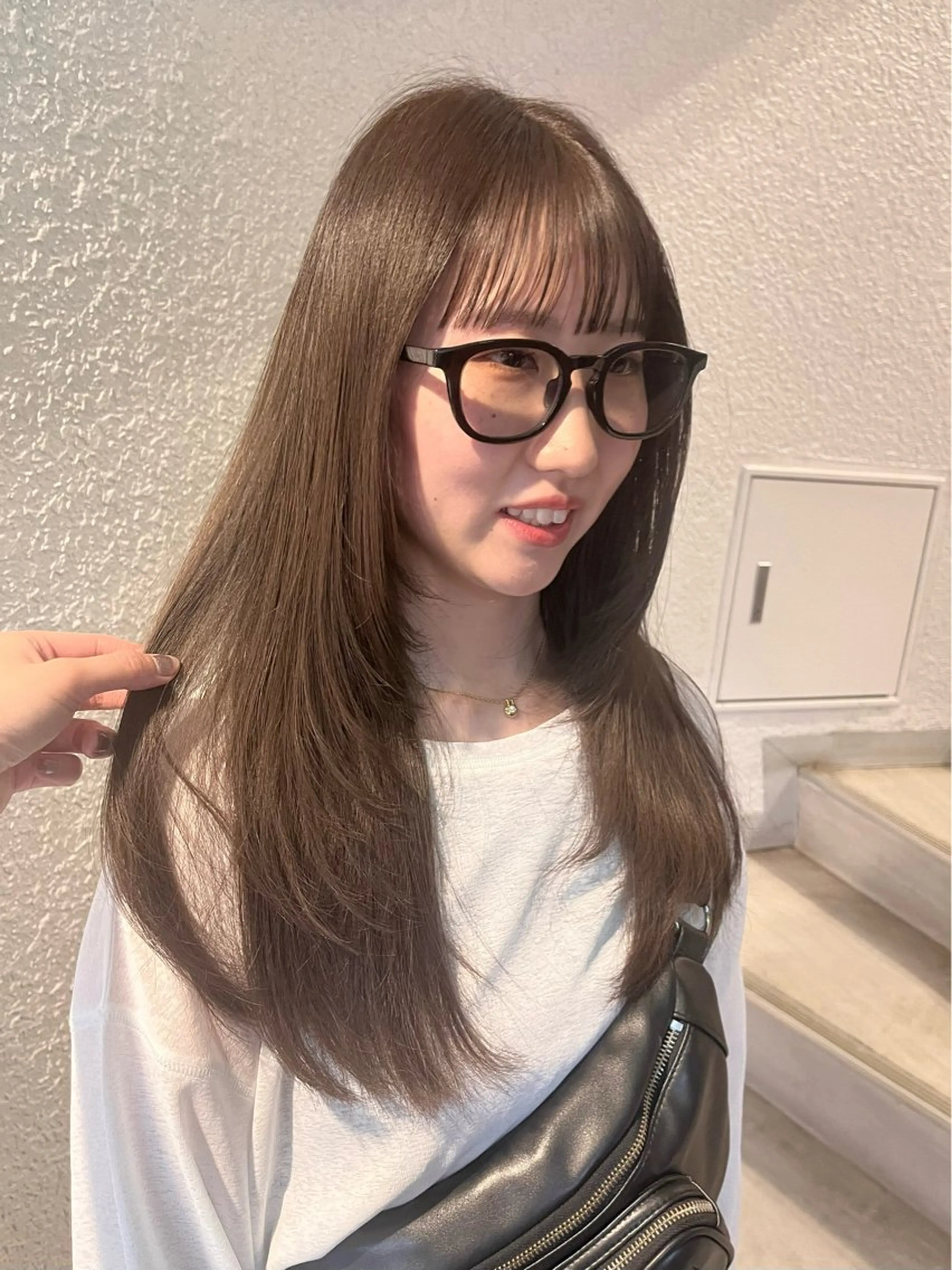 ロング カット col sapporo所属・ui/透明感カラー /顔まわり🩷のヘアスタイル