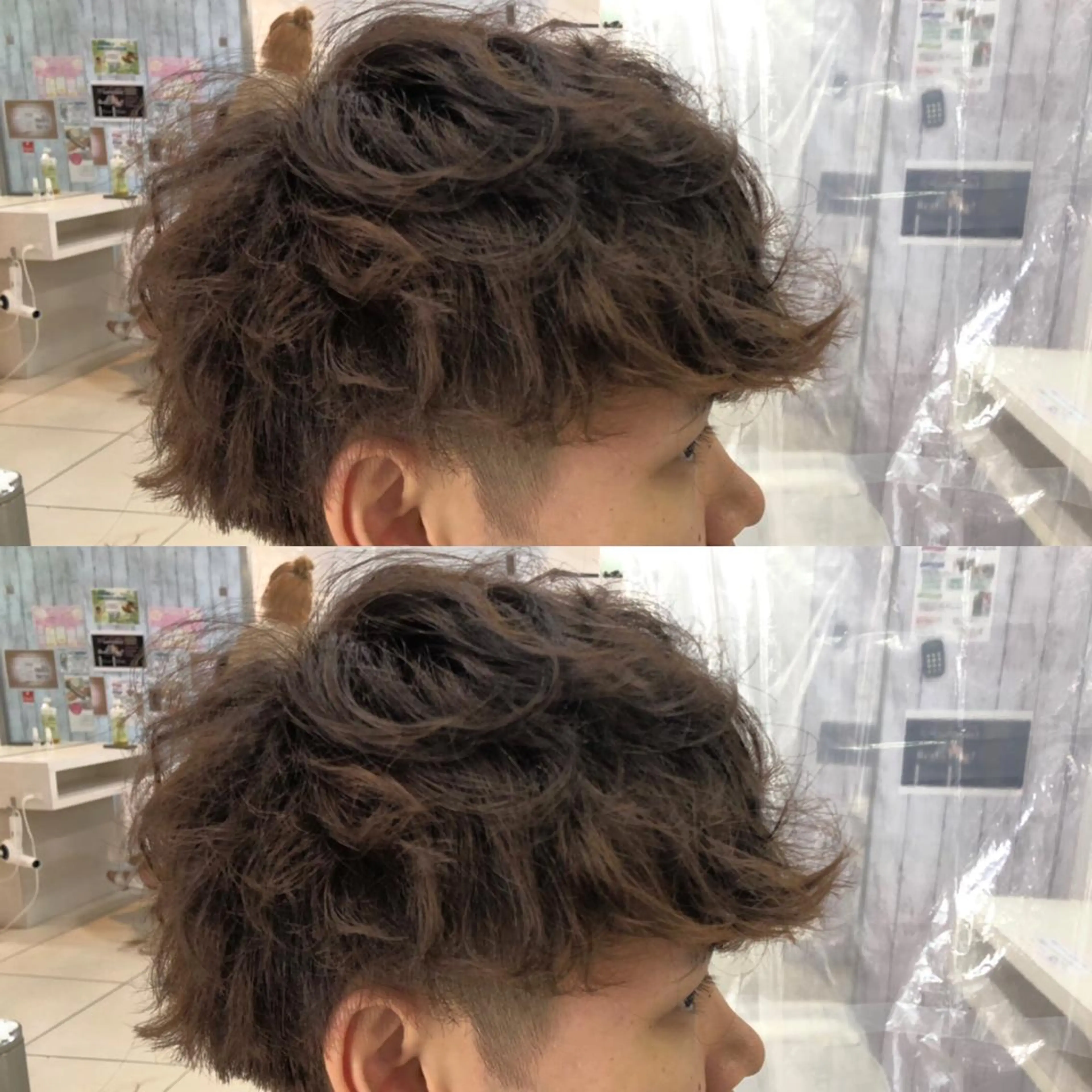 ショート パーマ メンズ マッシュ メンズパーマ カルマ・ニュアンス パーマ　須田龍世のヘアスタイル