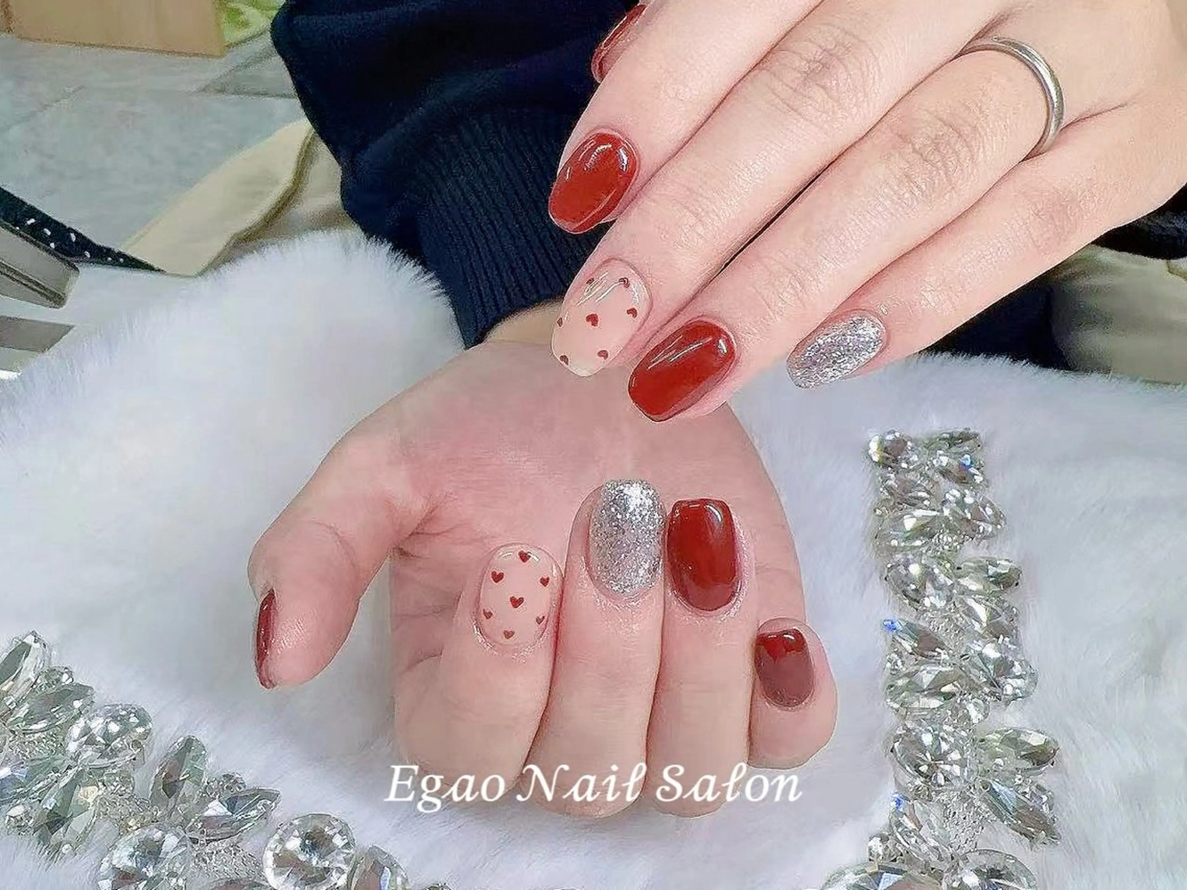 ネイル アートネイル フットネイル フレンチネイル ジェルネイル 持ち込み ハンドネイル Egao Nail Salonのネイルデザイン