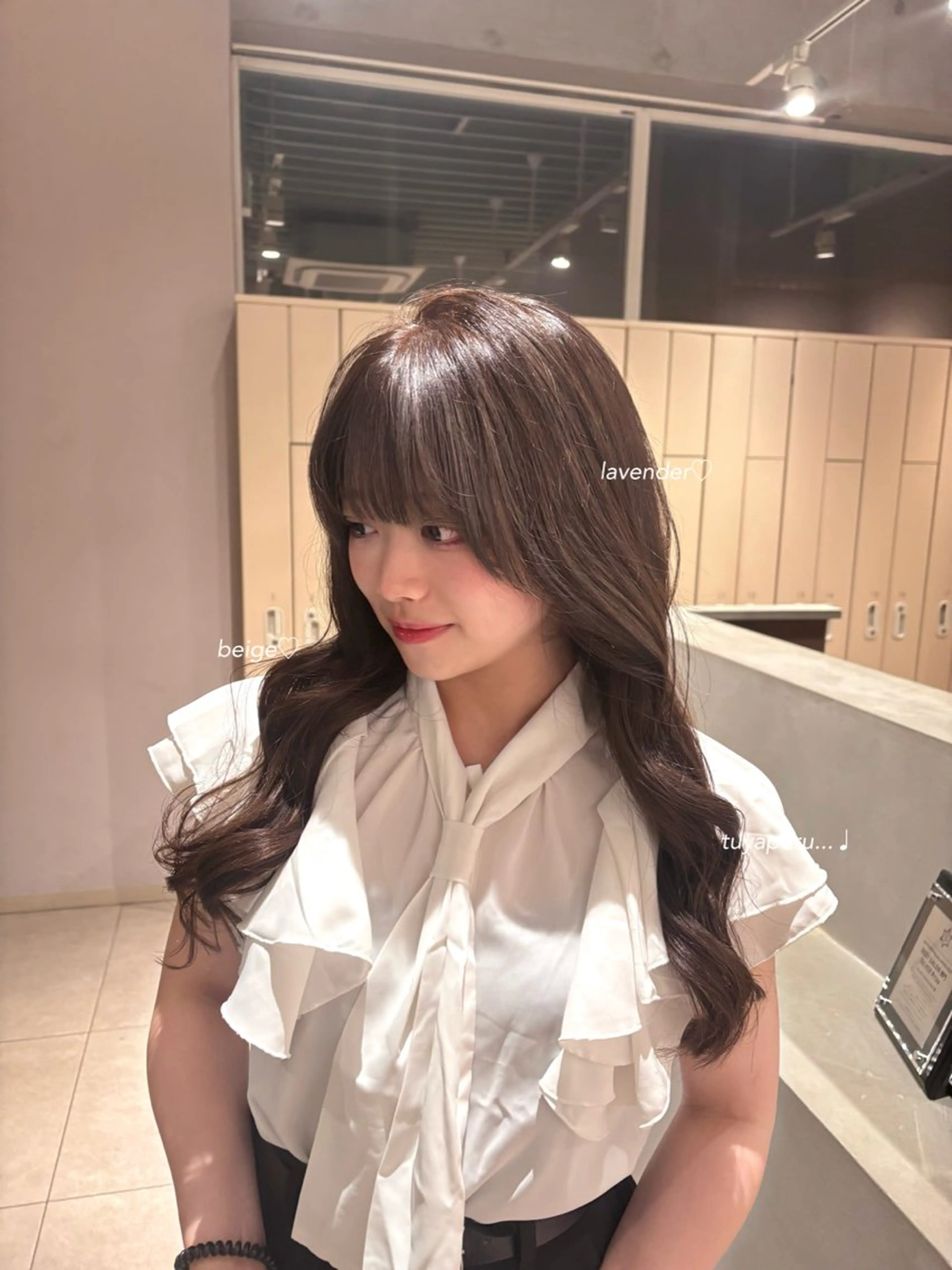 ロング ヘアカラー トリートメント Unami 表参道Mayukiのヘアスタイル