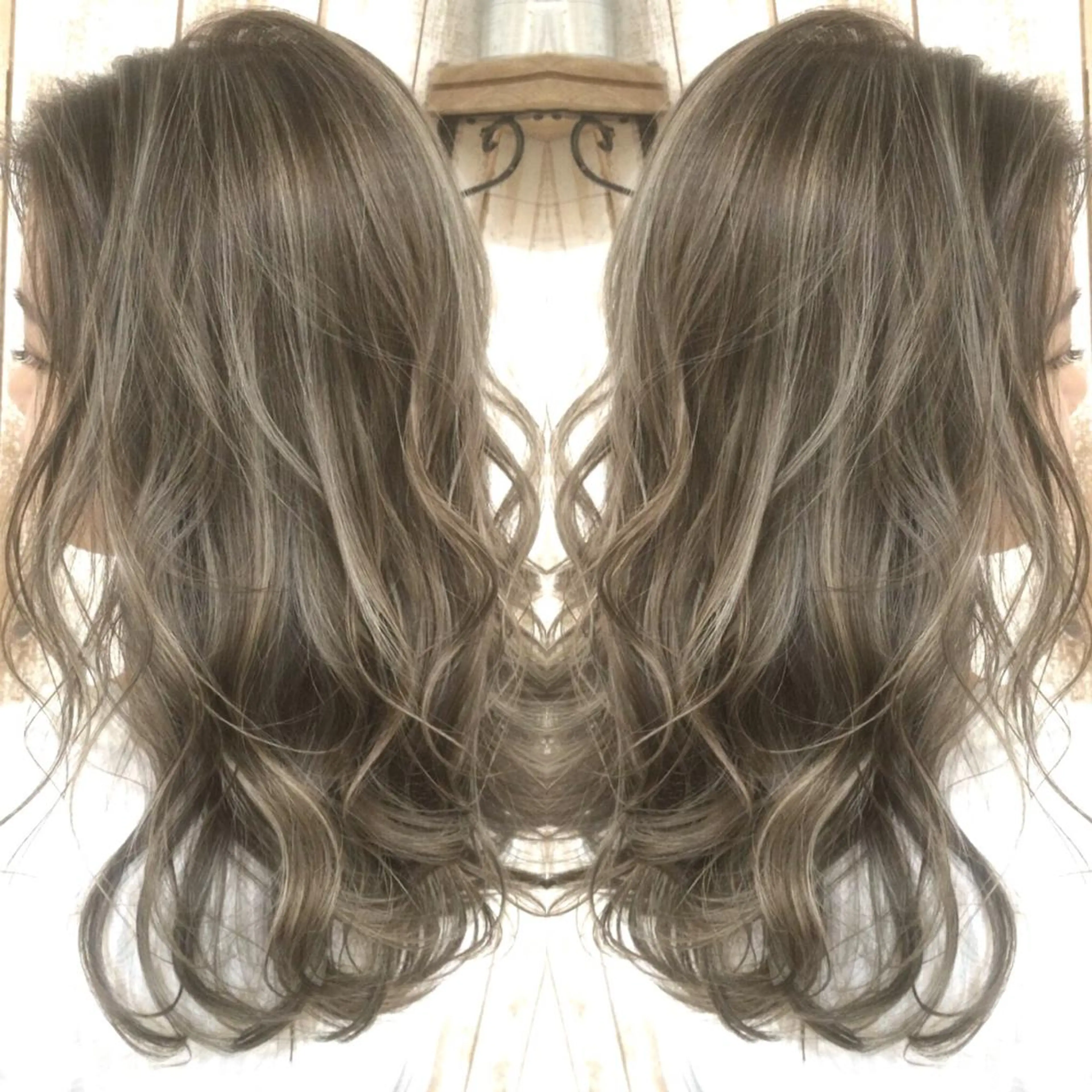 ロング カラー ベージュカラー ハイライトカラー 3Dハイライト ハイライト ヘアカラー トリートメント 井上 一平のヘアスタイル