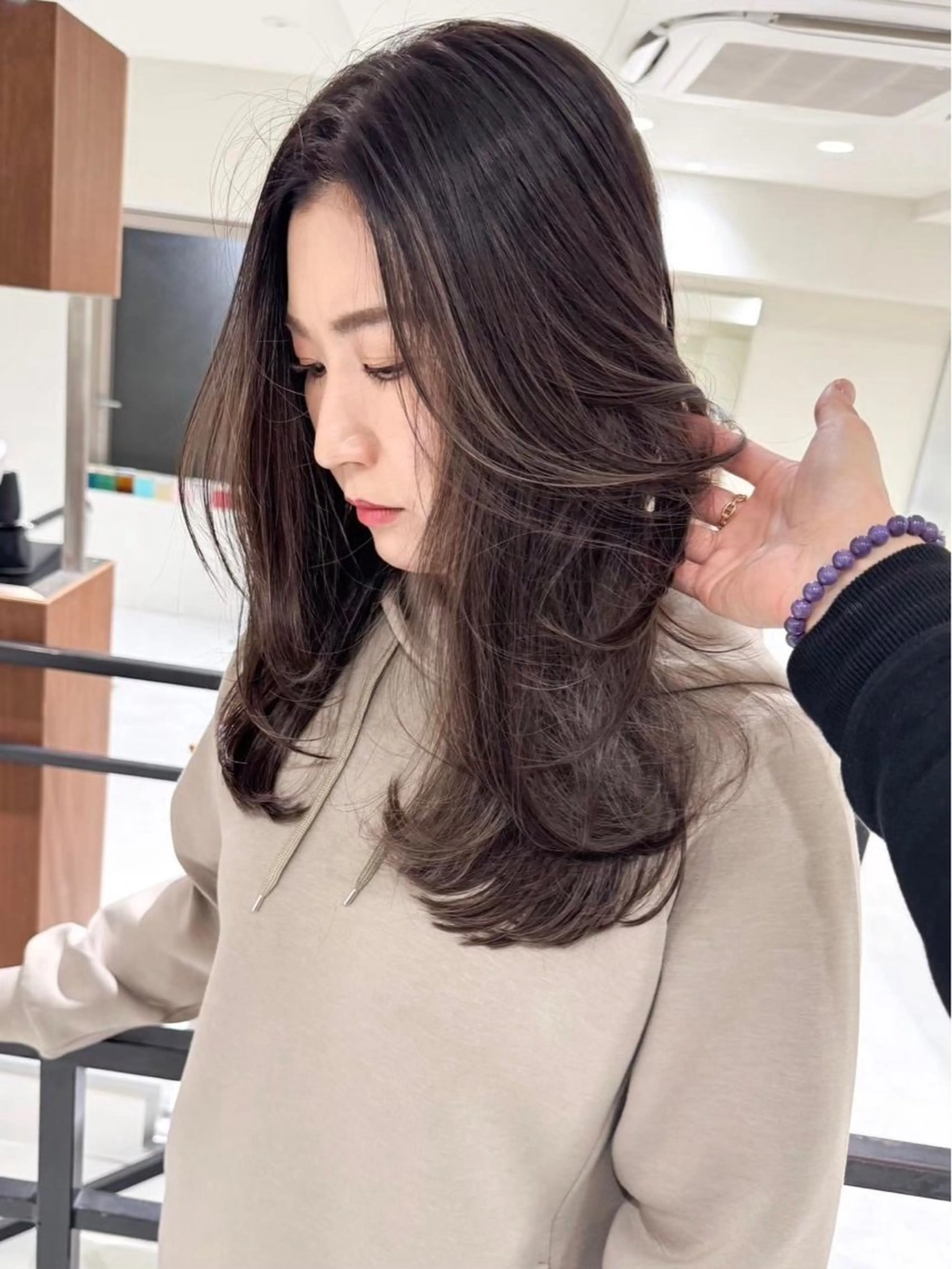 ミディアム カラー ヘアアレンジ TOA/天神 カラーモデル募集中のヘアスタイル