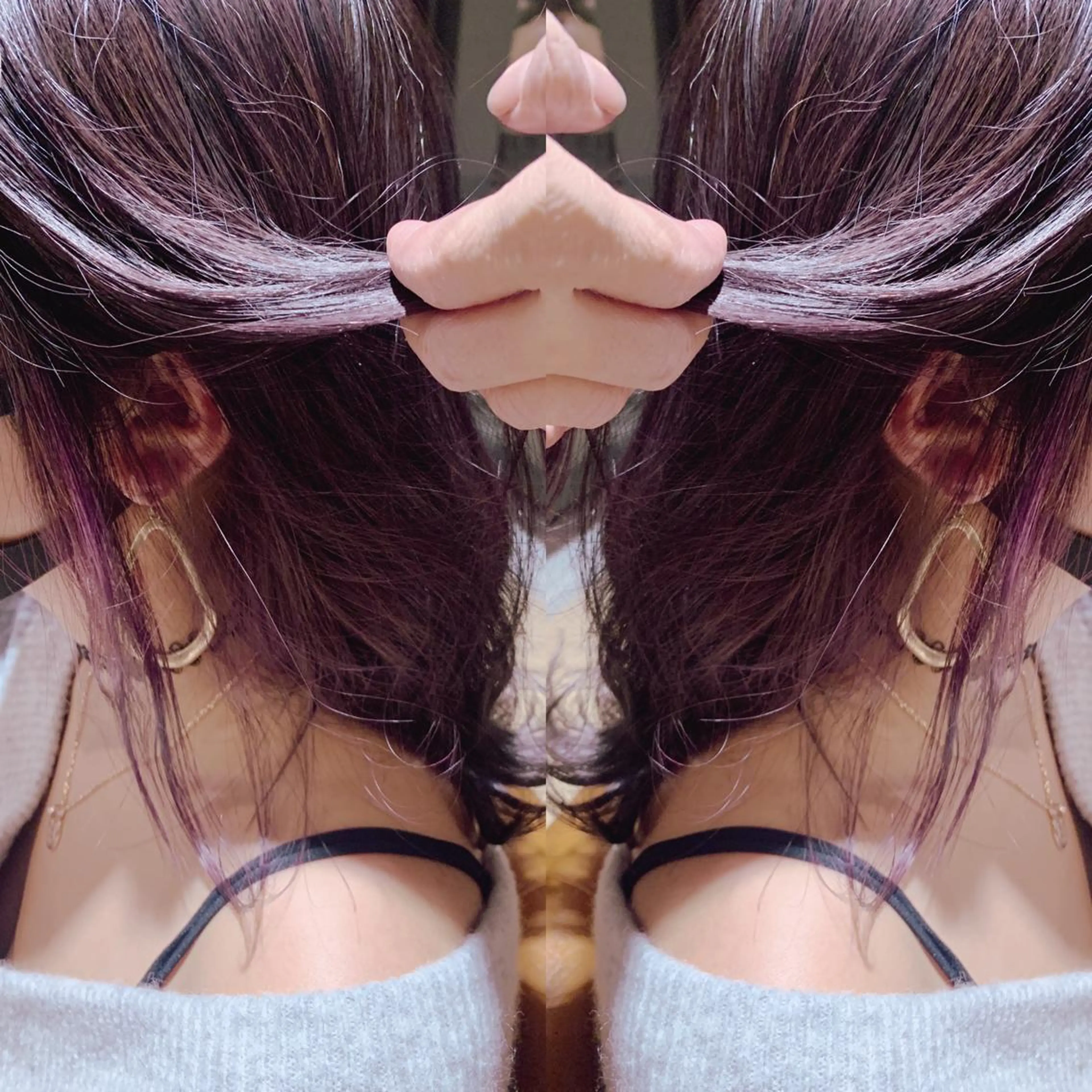 ミディアム カラー パープルカラー バイオレットカラー 韓国🇰🇷 ✂︎hair 内田愛のヘアスタイル