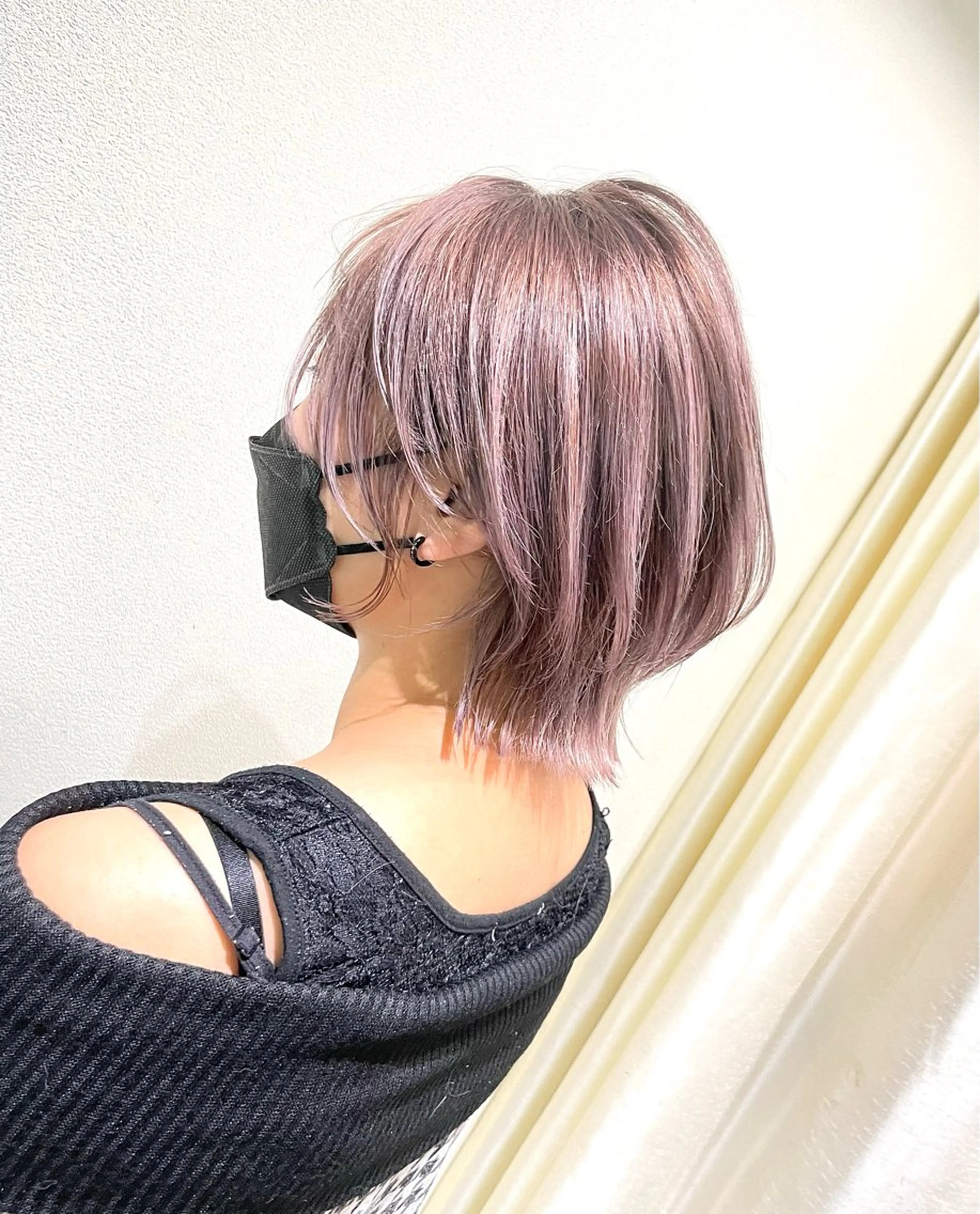 ショート カラー ブリーチ 透明感カラー ピンクカラー ショートヘア ウルフカット ヘアカラー トリートメント 骨格整形カット/ ショート✂️堀夢哉のヘアスタイル