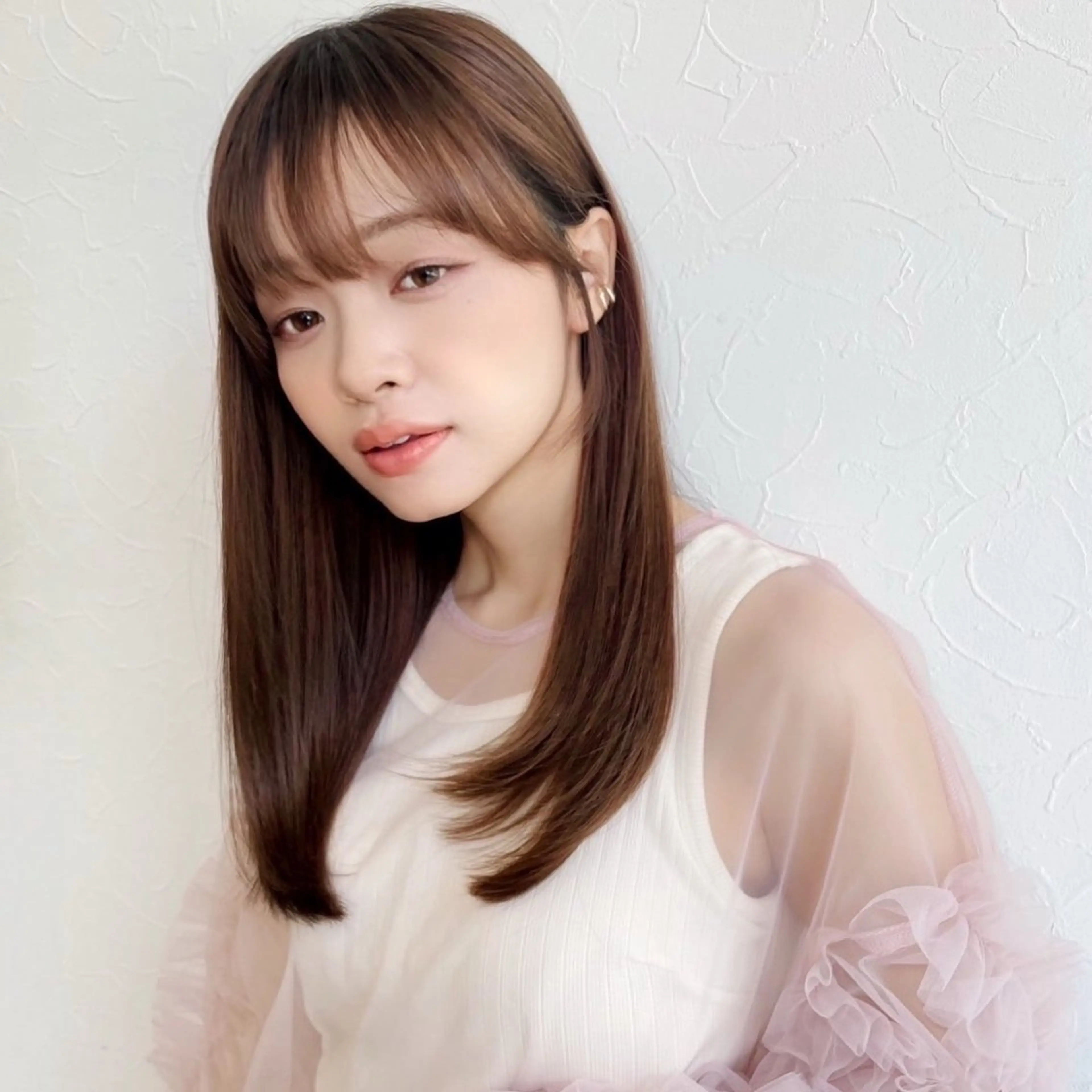 ロング カット 縮毛矯正 トリートメント デジパモデル/ SAKIのヘアスタイル