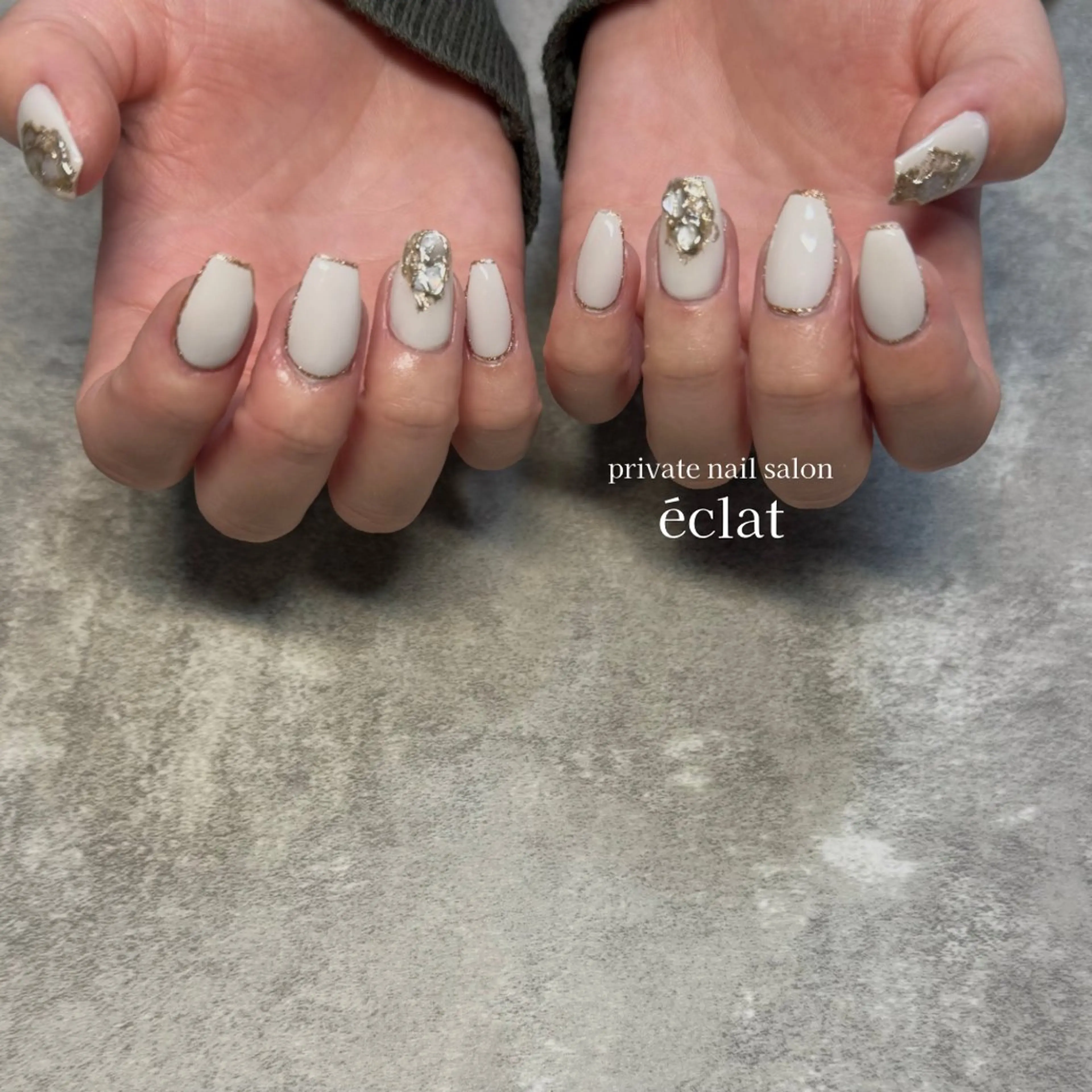 ネイル ニュアンスネイル 春ネイル ハンドネイル nailsalon éclatのネイルデザイン