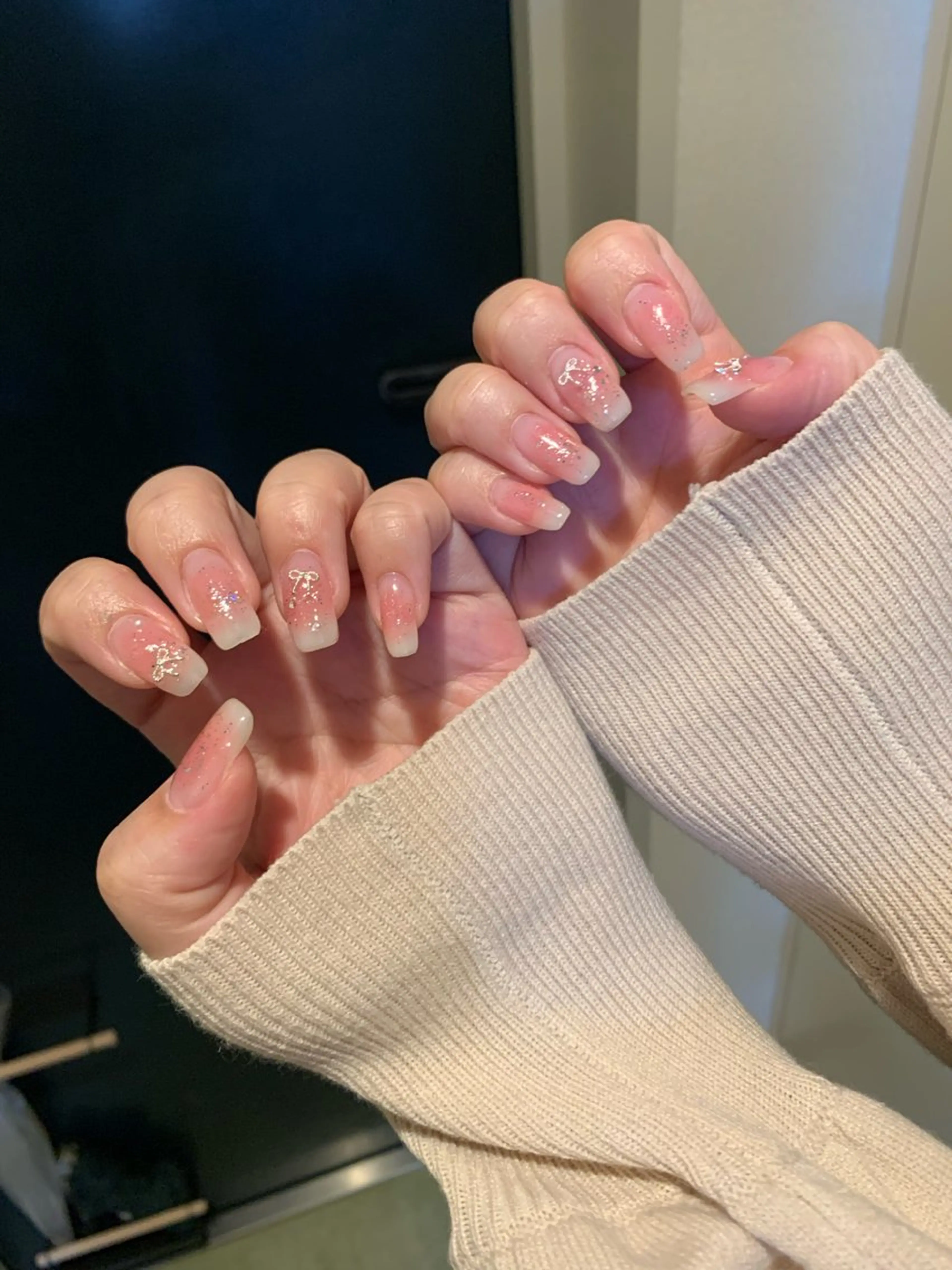 ネイル チークネイル 春ネイル ハンドネイル ANA.CHUO NAILSのネイルデザイン