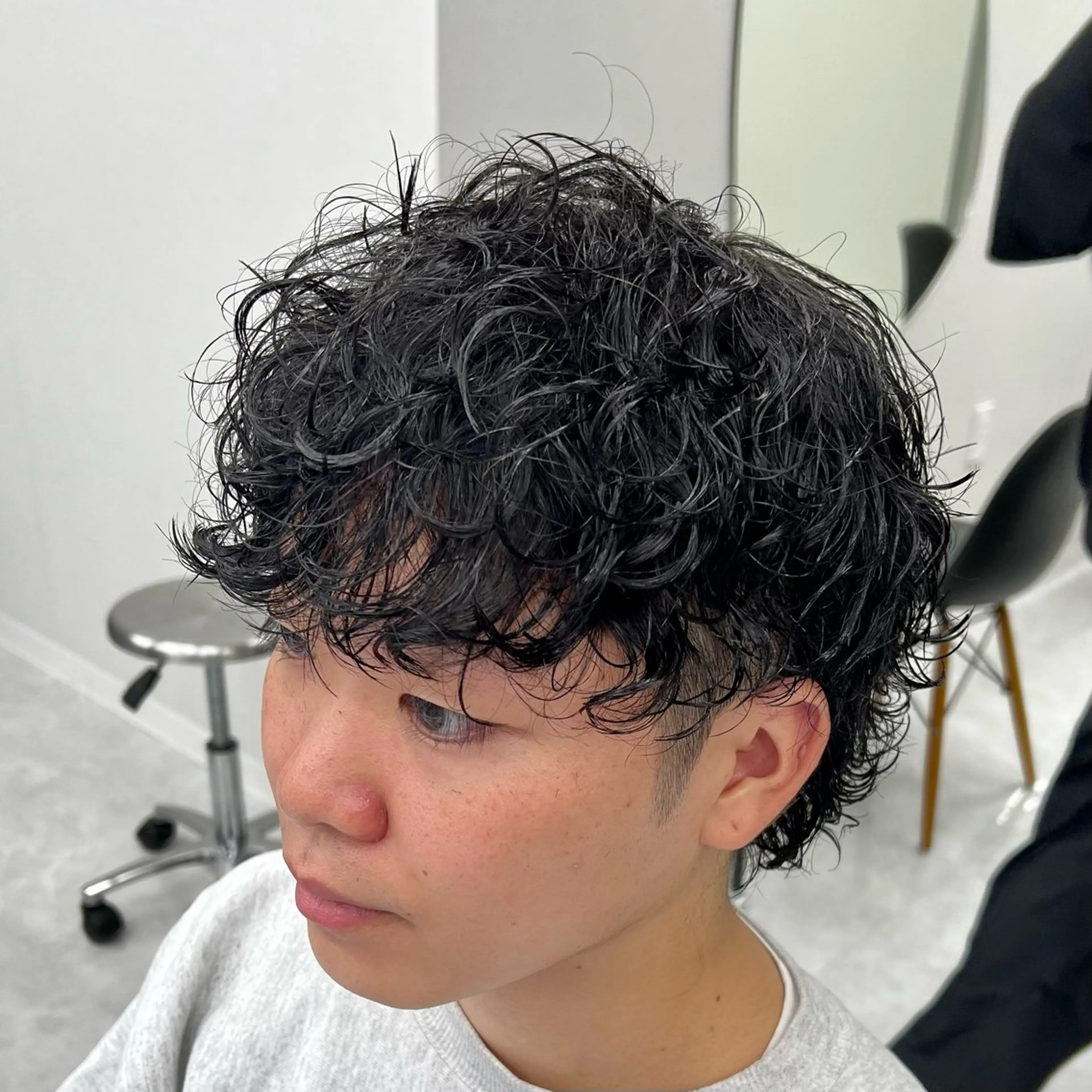 ショート パーマ メンズ カット パーマ メンズカット/波巻き TAKUMAのヘアスタイル
