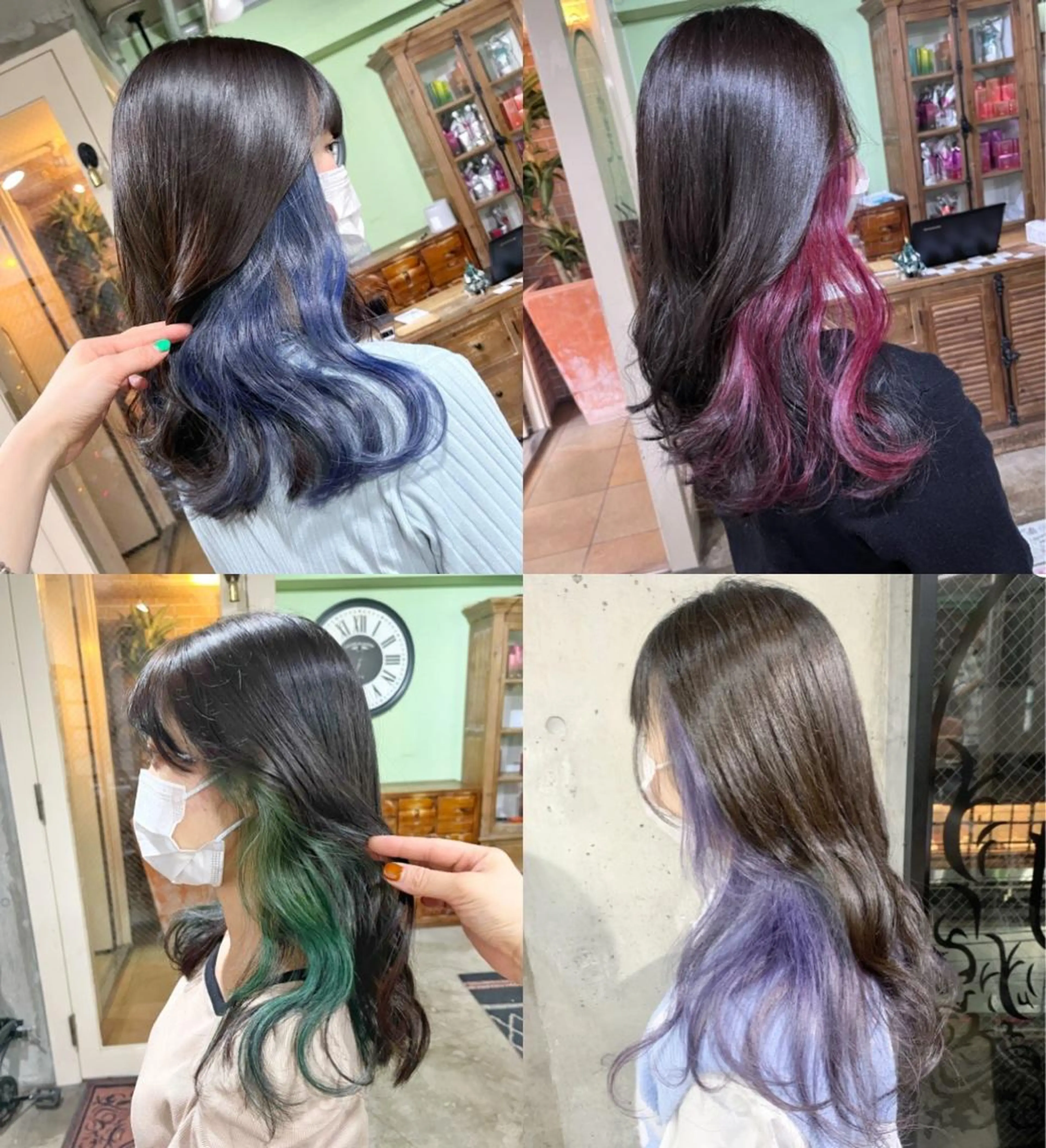 セミロング カラー ヘアアレンジ 似合わせカット ヘアカラー ピンクカラー🩷 ヘアセットＮＯ.1のヘアスタイル