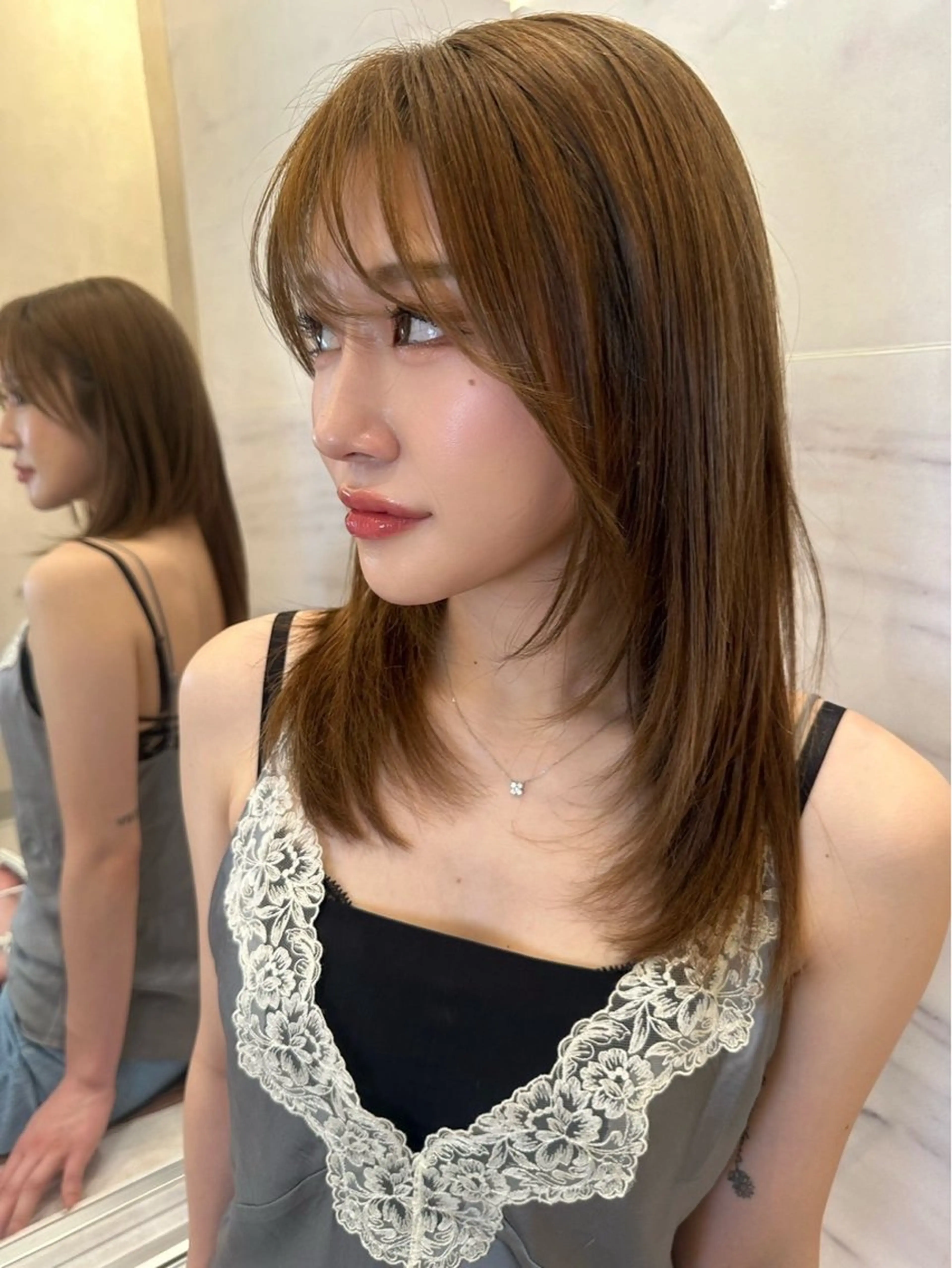 ミディアム カラー カラーモデル/梅田/ ⭐️seina⭐️のヘアスタイル