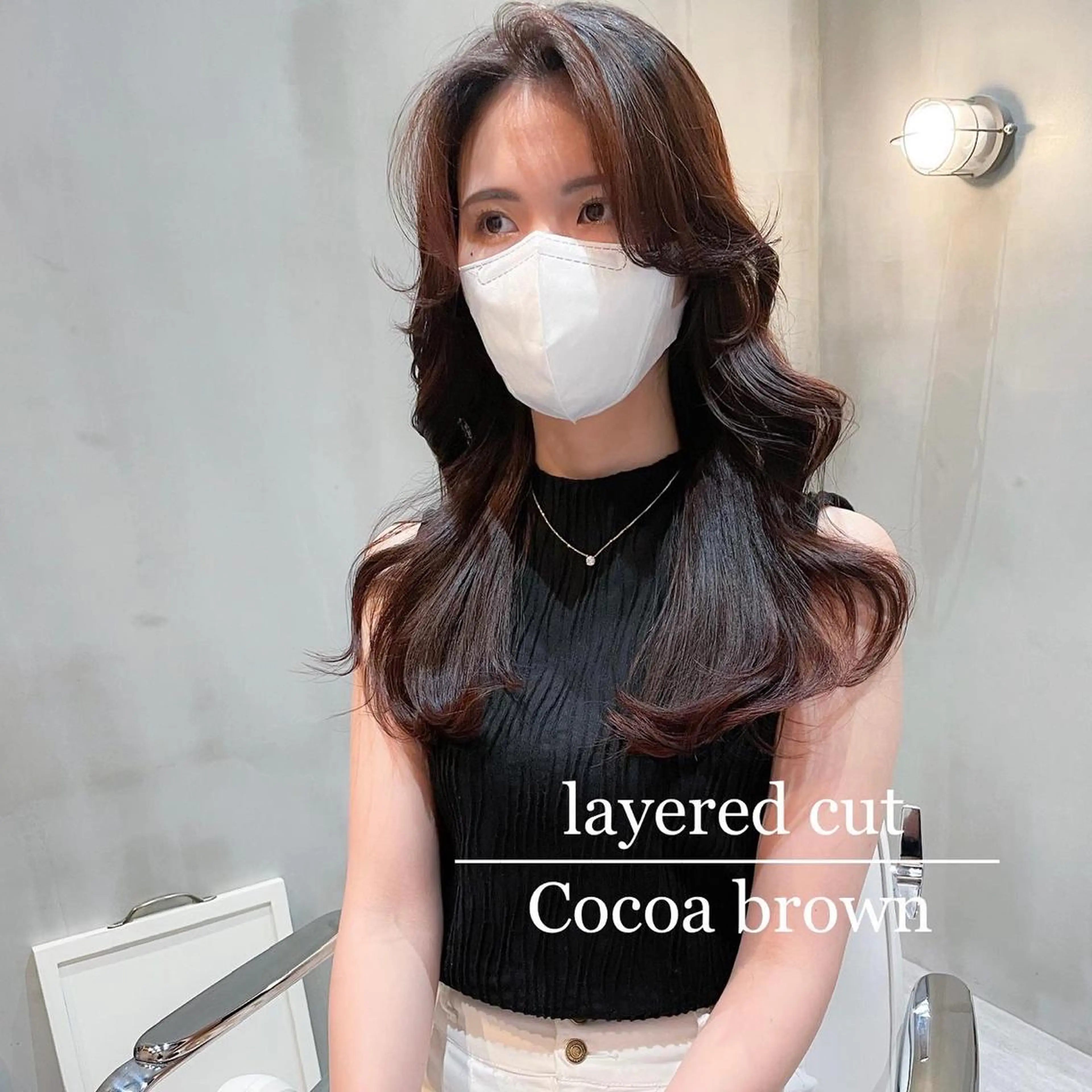 ロング くびれヘア 顔周りカット 韓国風ヘア レイヤーカット LOMA🇰🇷 銀座のヘアスタイル