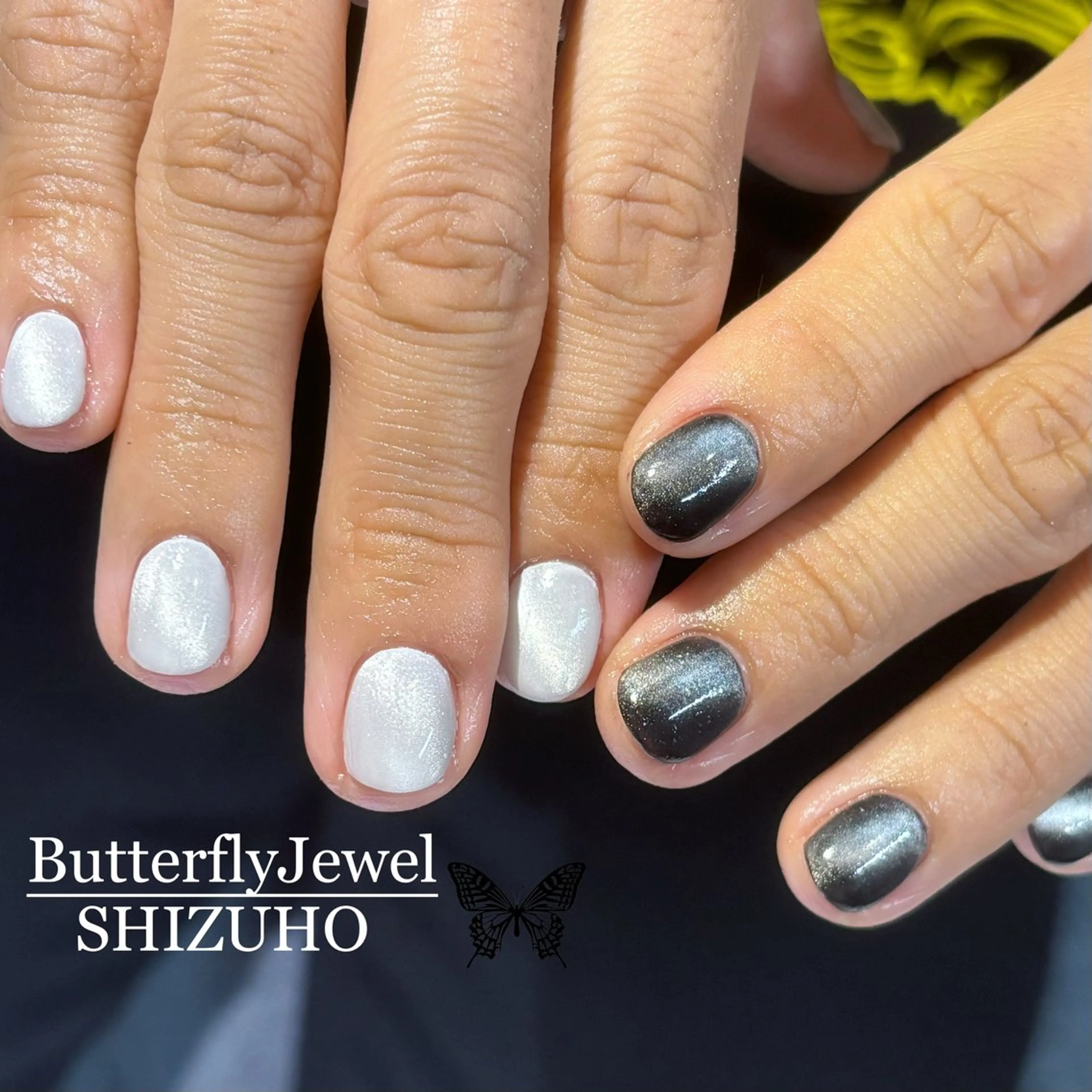 ネイル マグネットネイル メンズネイル ハンドネイル Butterfly Jewel本店 石原のネイルデザイン