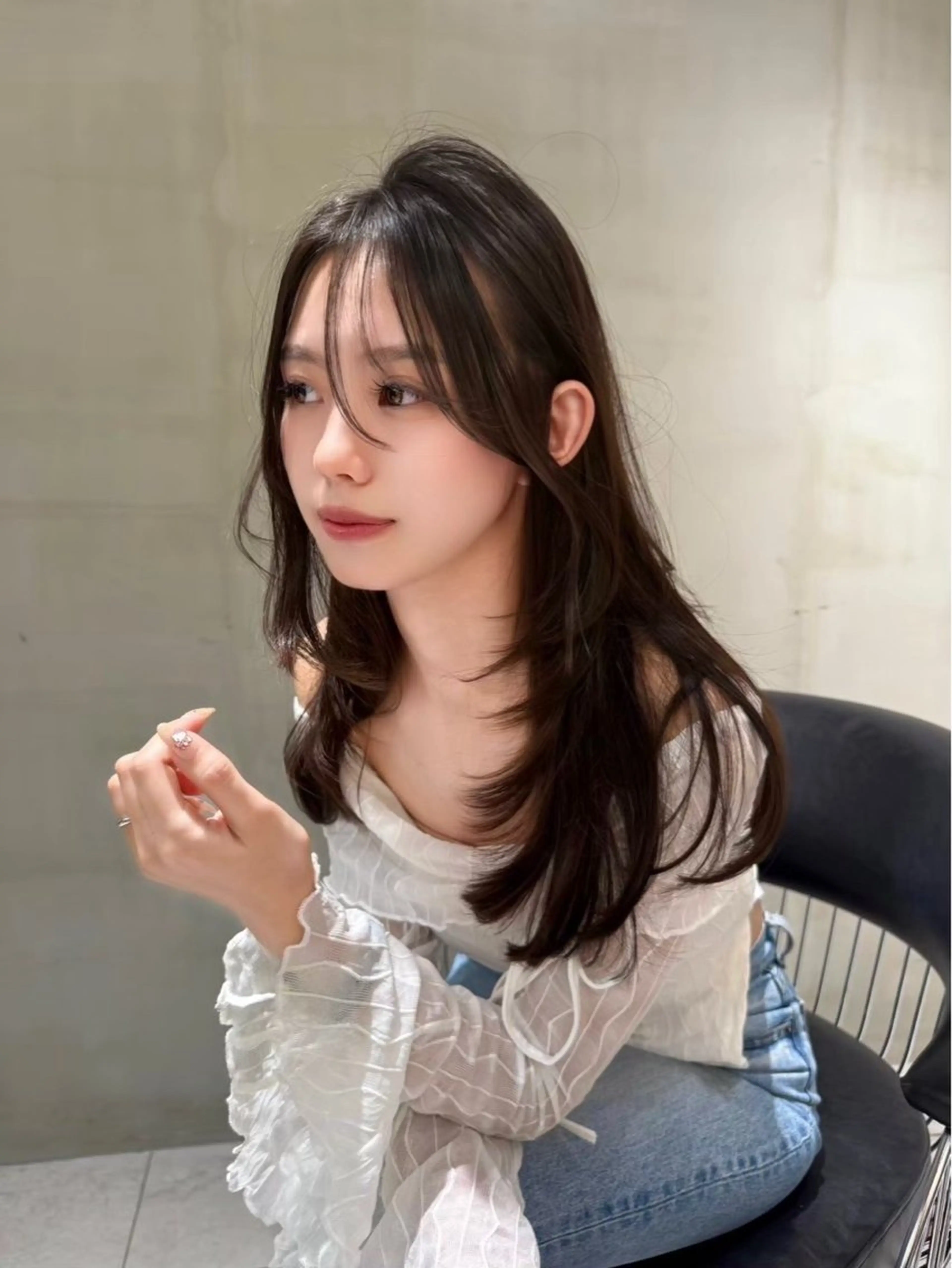 ロング ヘアカラー 髪質改善サロン Aster 天神大名店 【アスター】所属・ワンホンヘア× ベージュ🤍ひな🤍のヘアスタイル