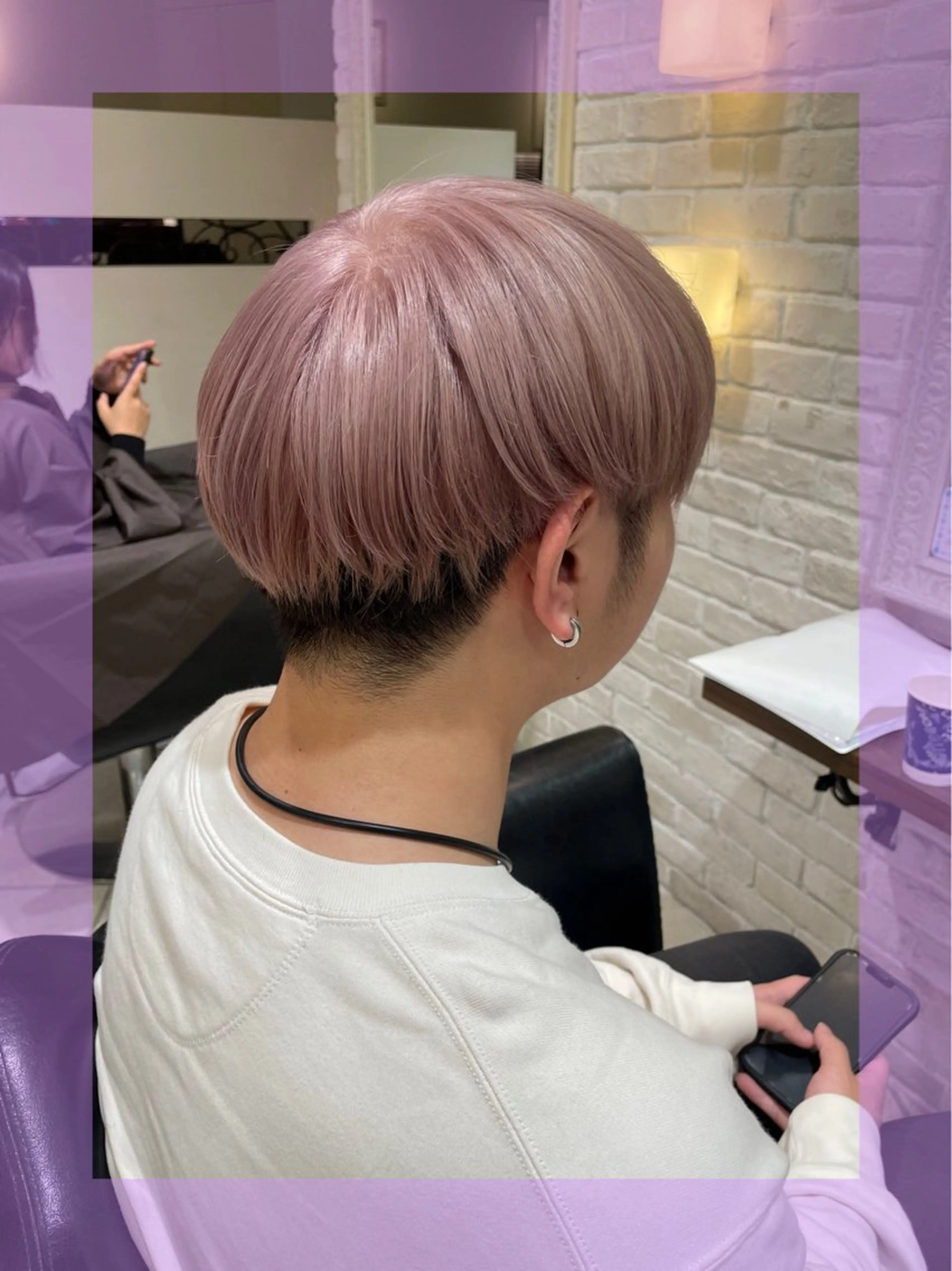 ショート カラー ヘアアレンジ メンズ ヘアカラー 🦄ブリーチ💜エク ステ💜MIU🦄のヘアスタイル