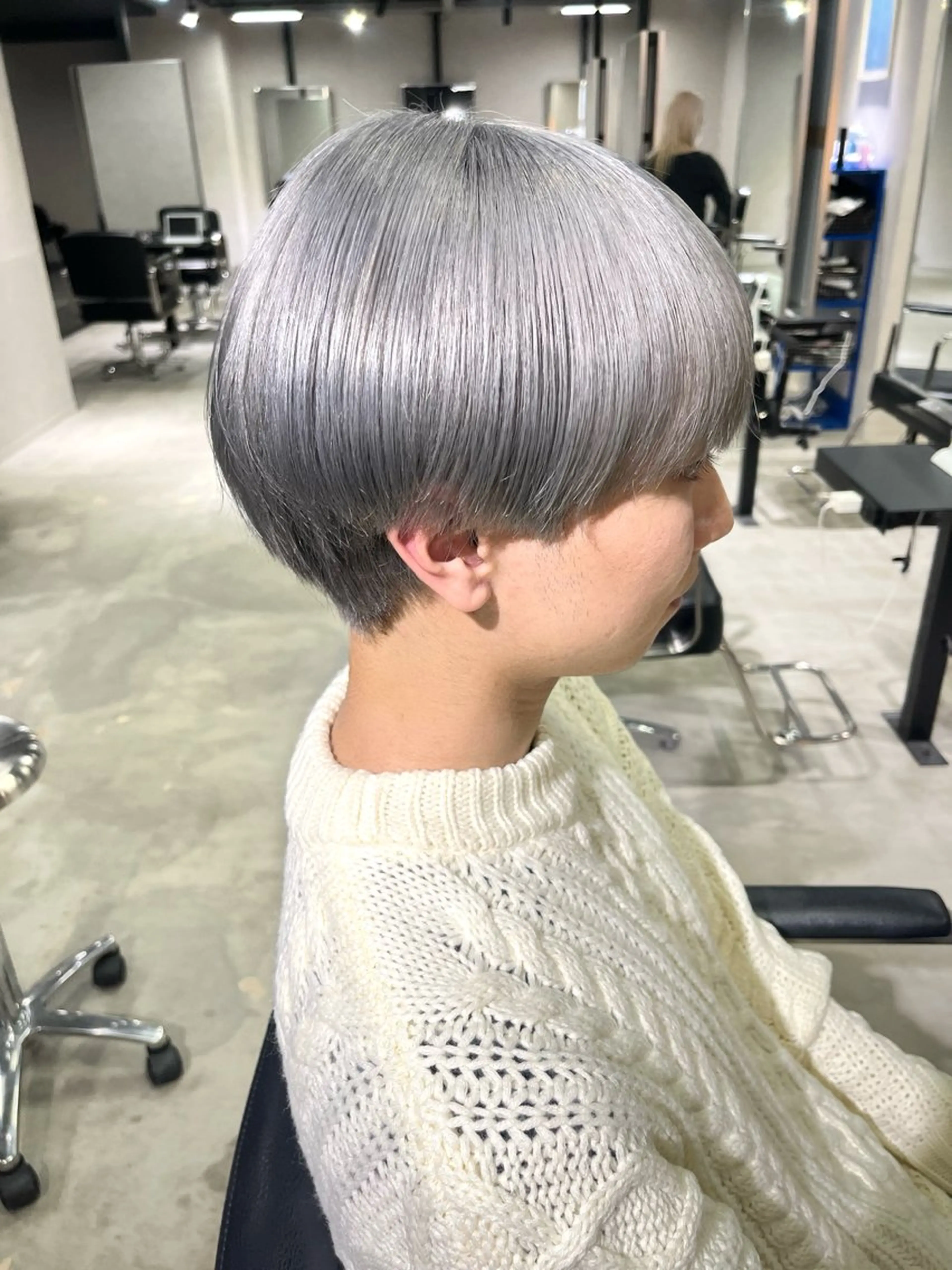 カラー バレイヤージュ ブリーチ ブロンド ケアブリーチ デザインカラー 心斎橋/ブロンド/ ペールカラー/あみかのヘアスタイル
