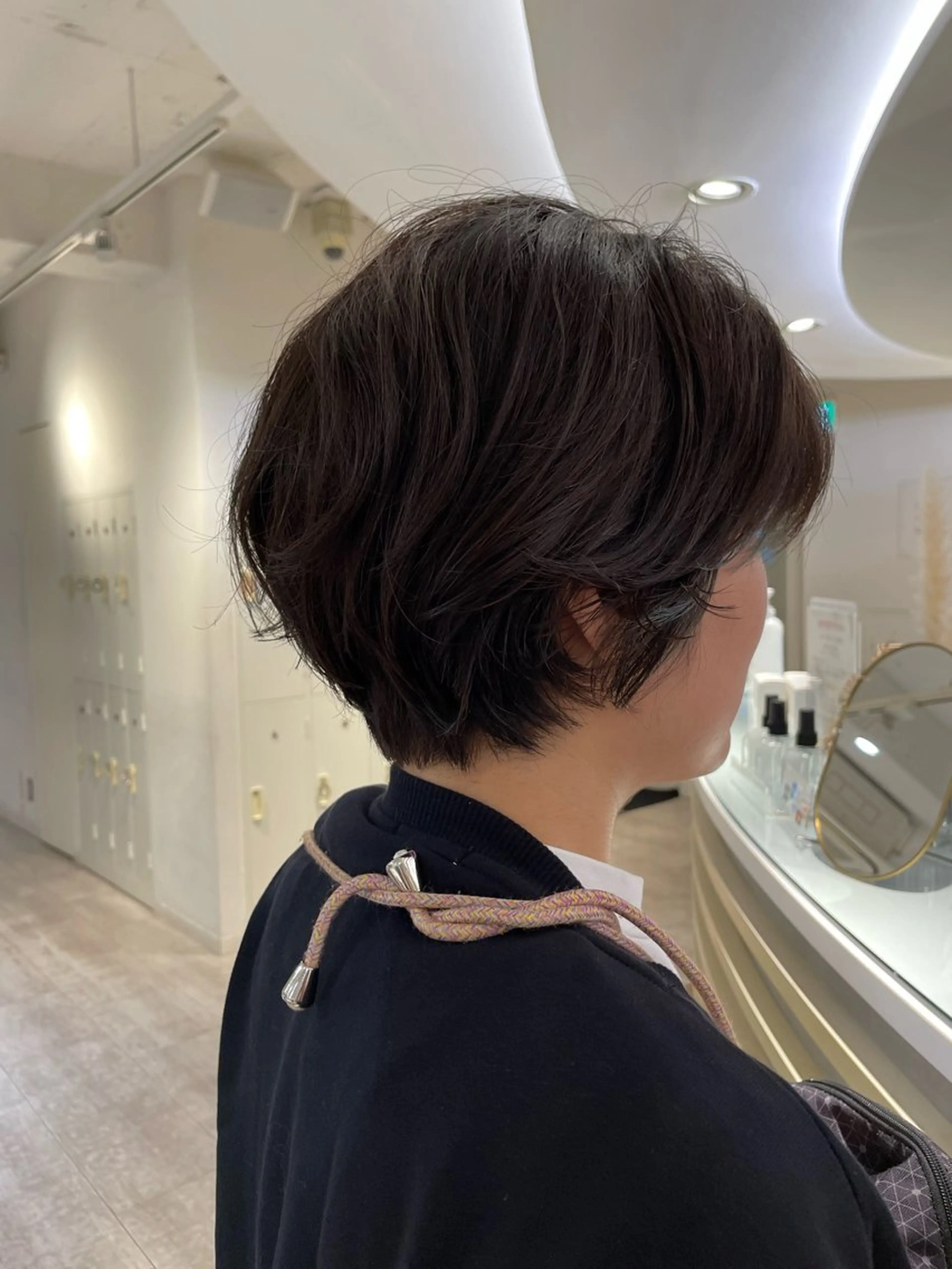 ショート ハイライト ショートヘア レイヤーパーマ/ ショートパーマ/横浜のヘアスタイル