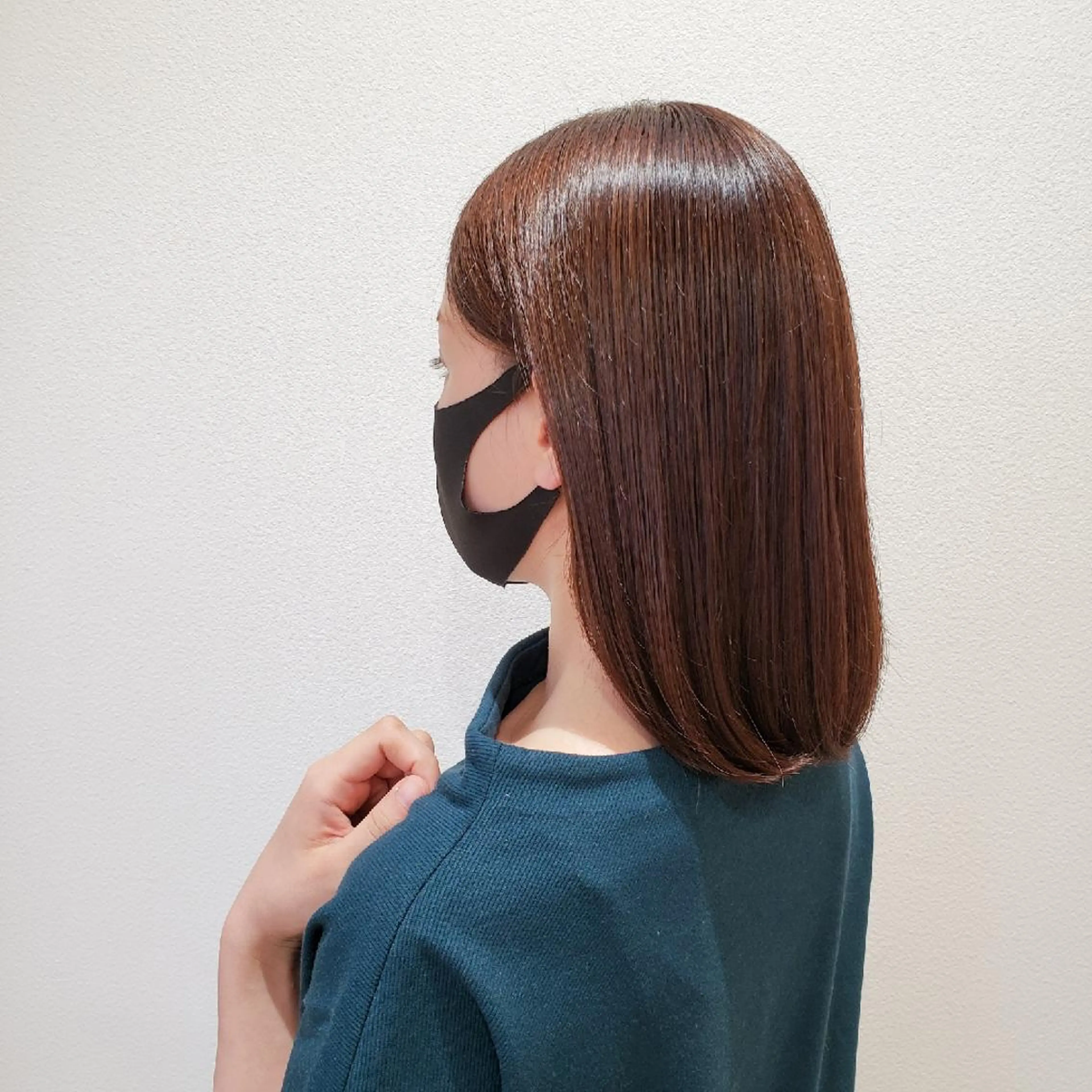 ミディアム パーマ カット 縮毛矯正 トリートメント 美髪⭐︎髪質改善 井上 康司のヘアスタイル