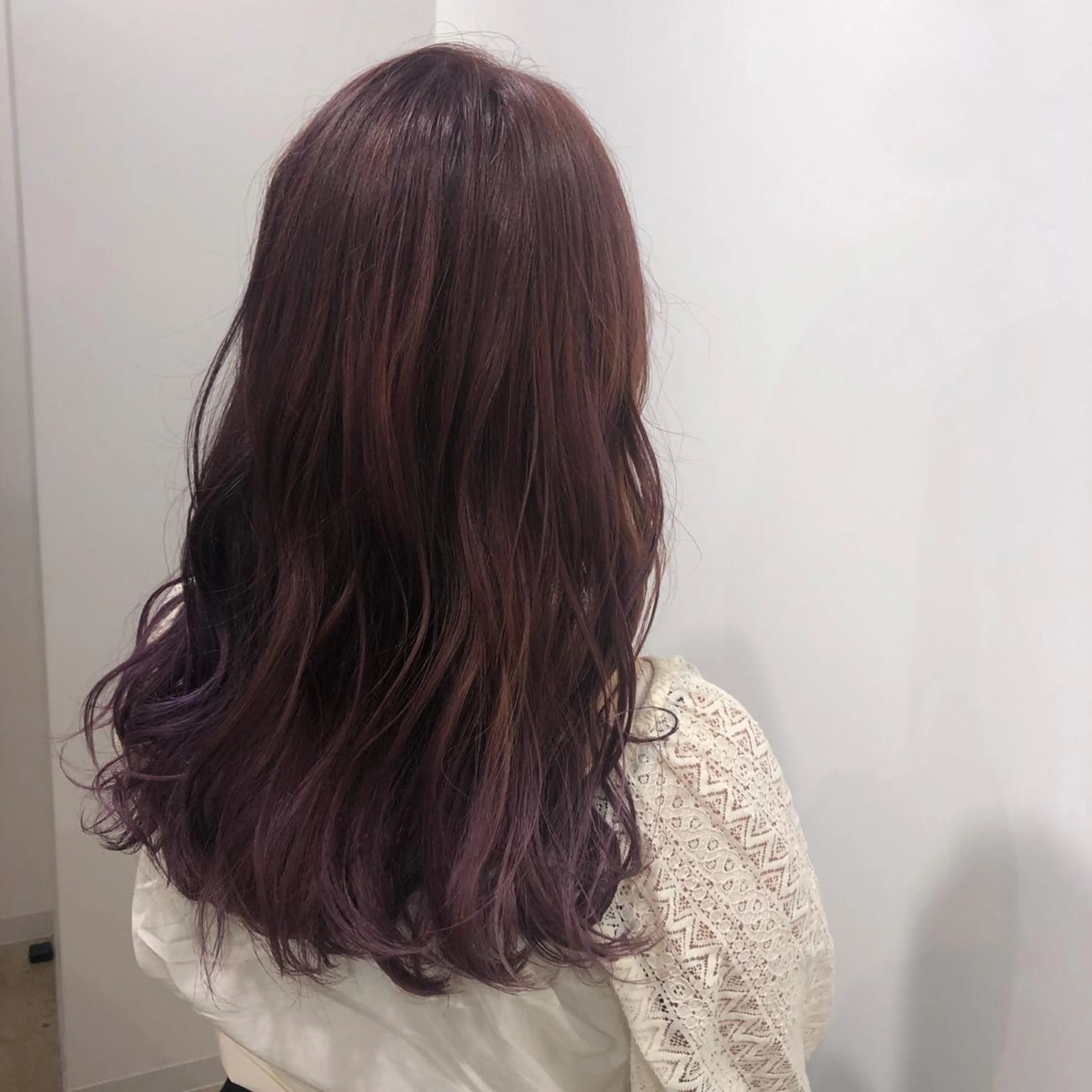 ロング カラー ピンクカラー ピンクパープル パープルカラー 🌷レイヤーカット/ フルキシオリ🌷のヘアスタイル