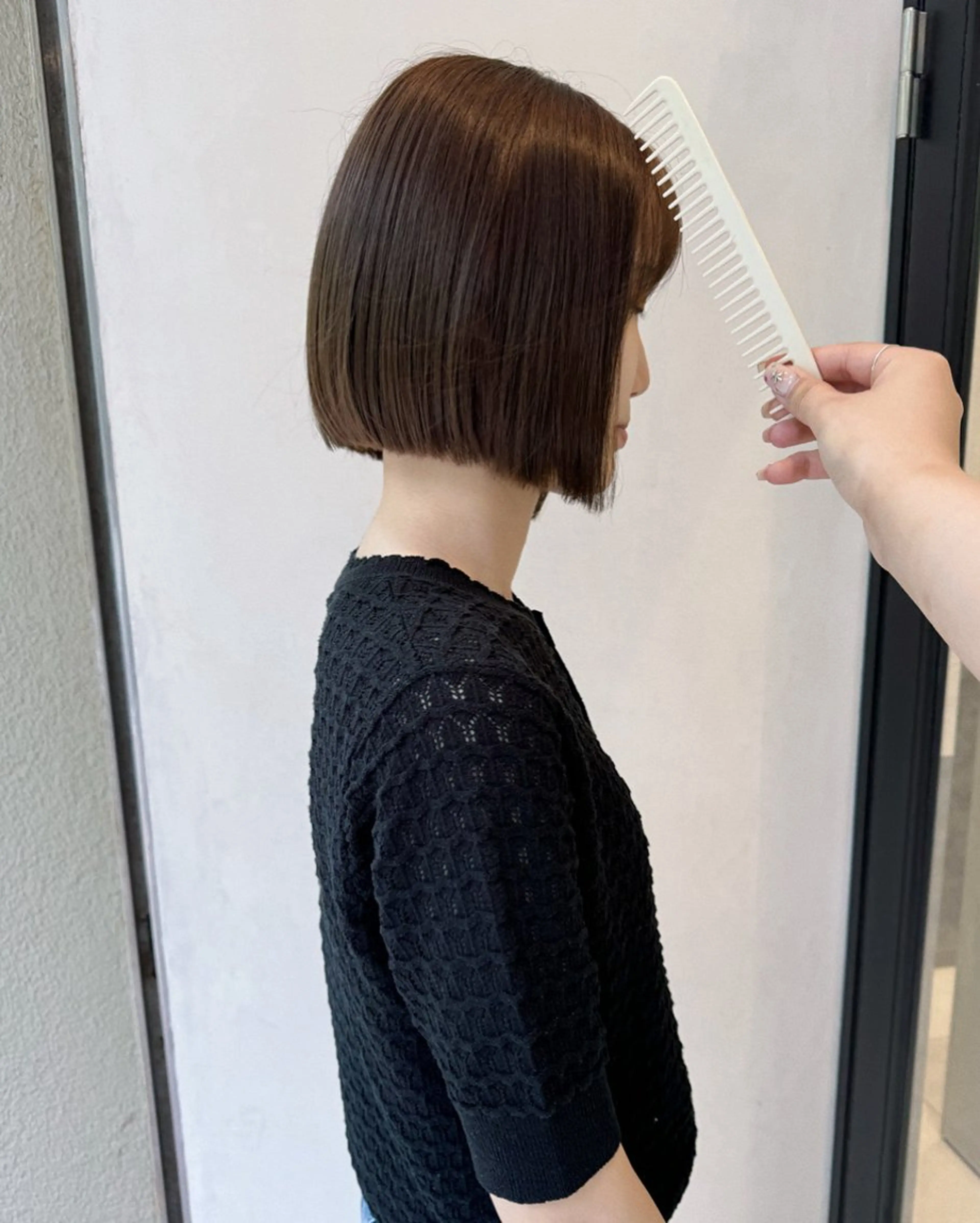 ショート カラー ベージュカラー ブリーチ ダブルカラー ブリーチなしカラー オリーブベージュ SALOWIN新潟万代店所属・SaKiho 🎀のヘアスタイル